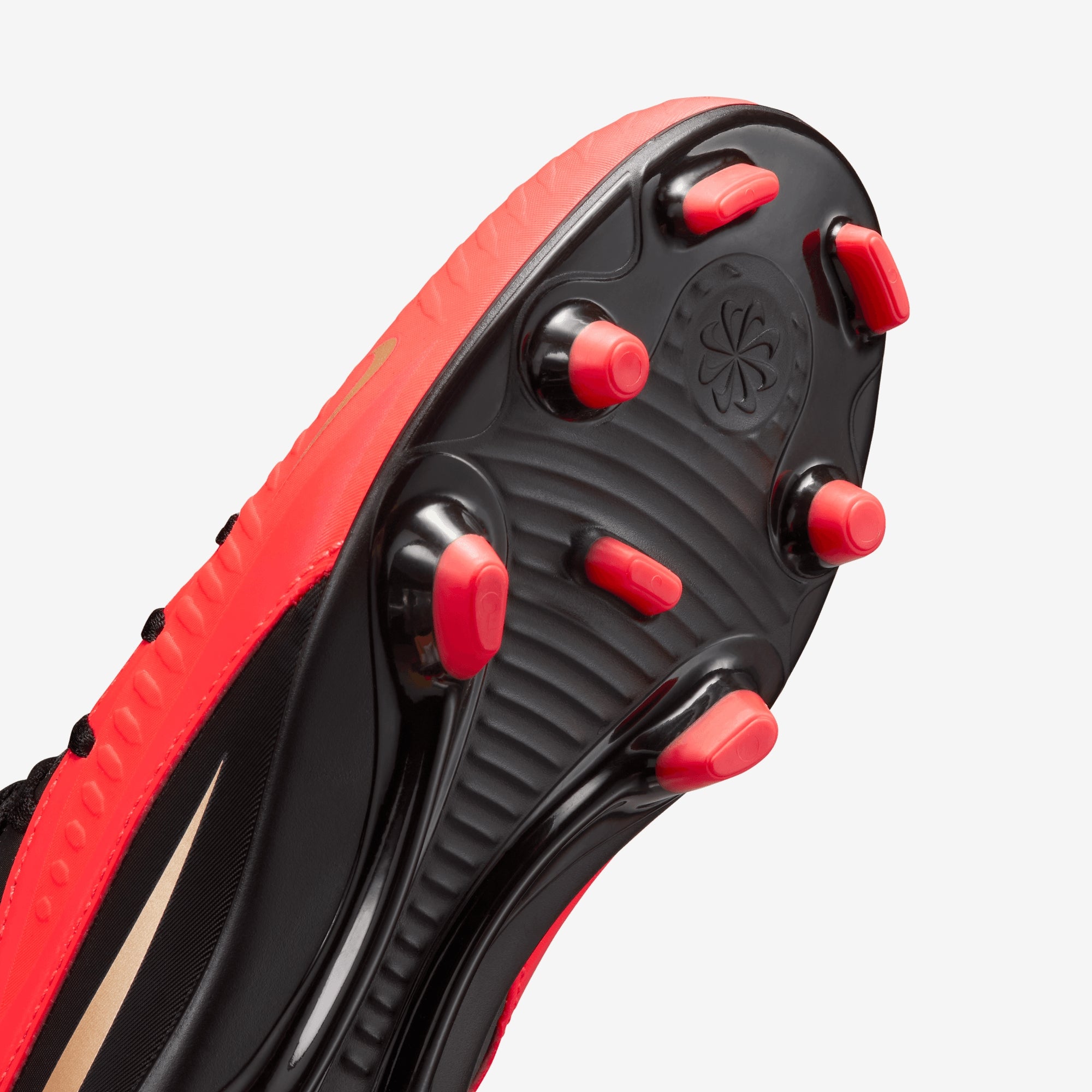 Nike Jr. Phantom 6 High Club Big Kids' Multi-Ground Soccer Cleats - Bright Crimson/Black-Bright Crimson