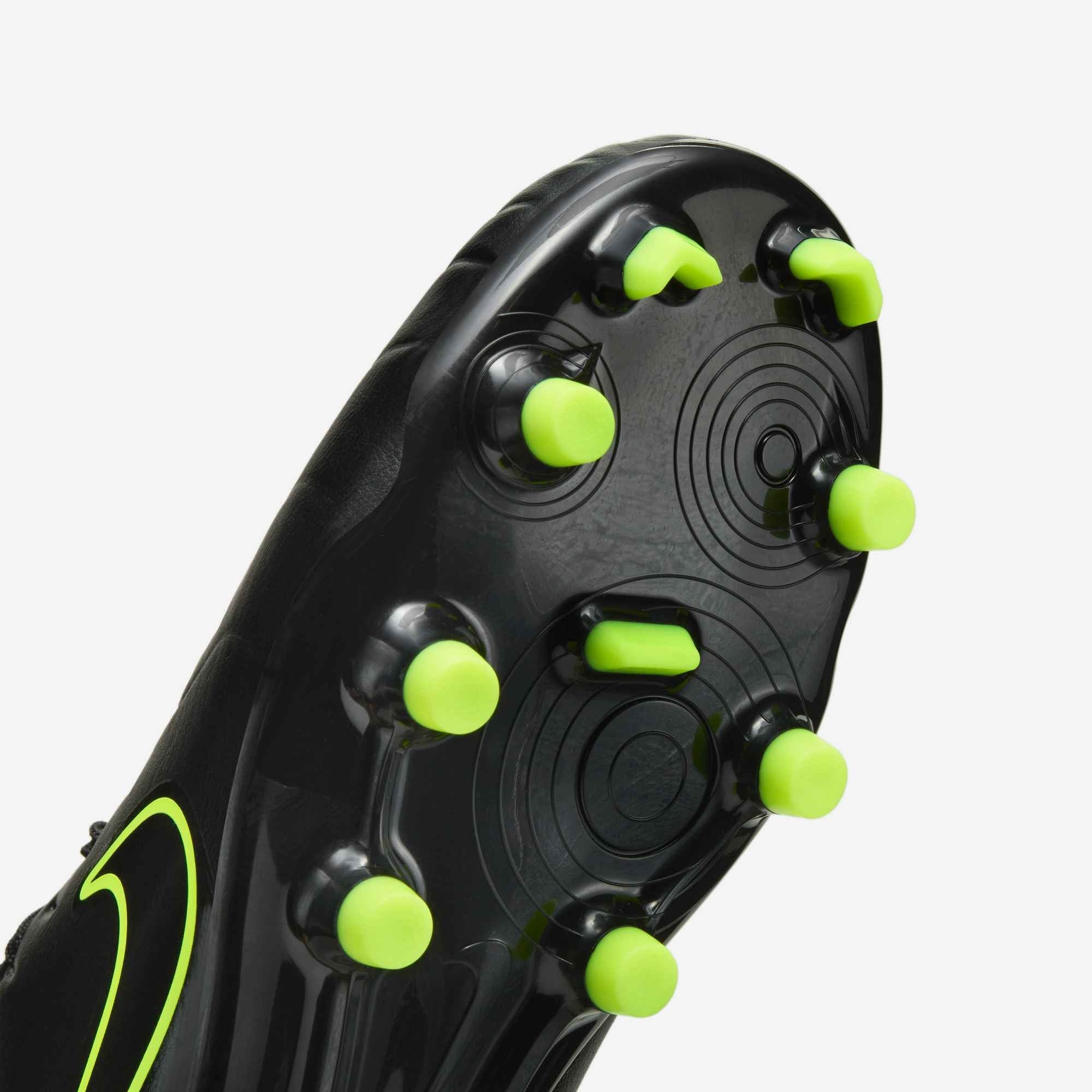 Nike Jr. Tiempo Legend 10 Club Little/Big Kids' MG Low-Top Soccer Cleats - Black/Volt