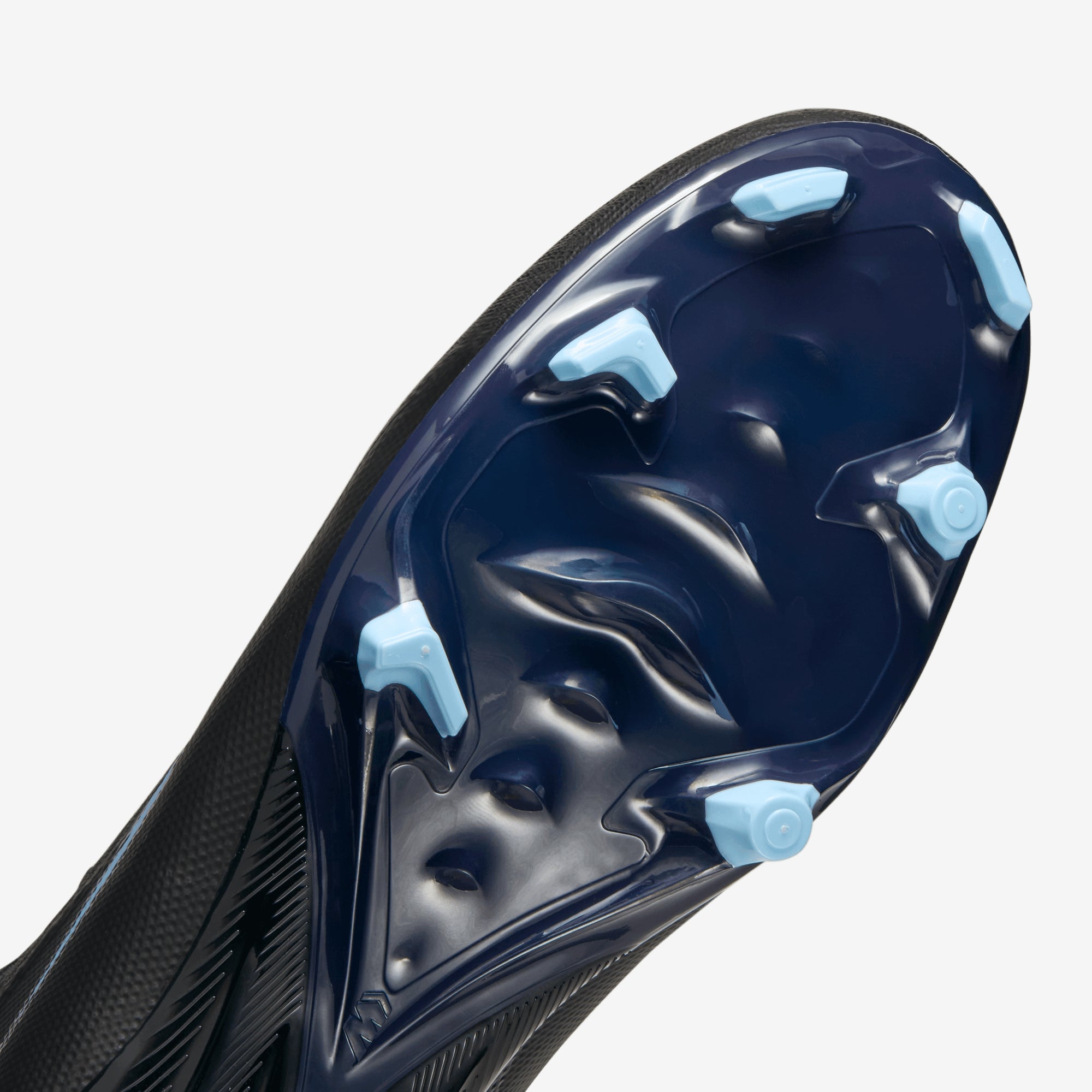 Nike Mercurial Superfly 10 Academy Multi-Ground High-Top Soccer Cleats - Black/Ice Blue