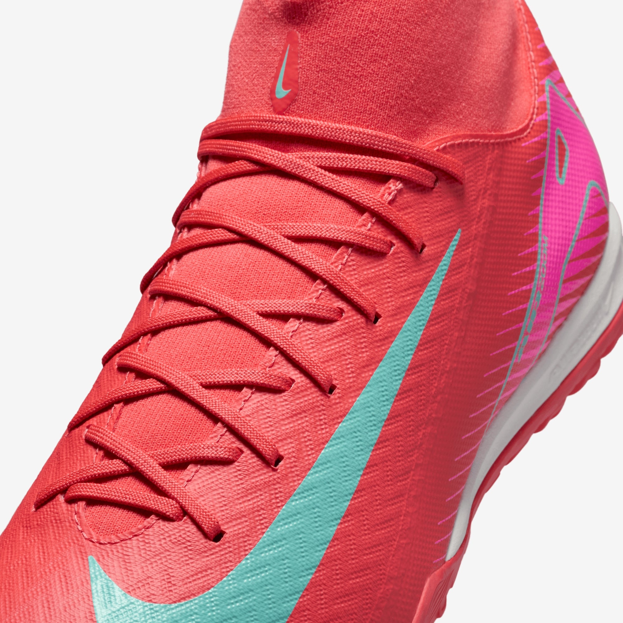 Nike Mercurial Superfly 10 Academy TF High-Top Soccer Shoes - Ember Glow/Aurora Green