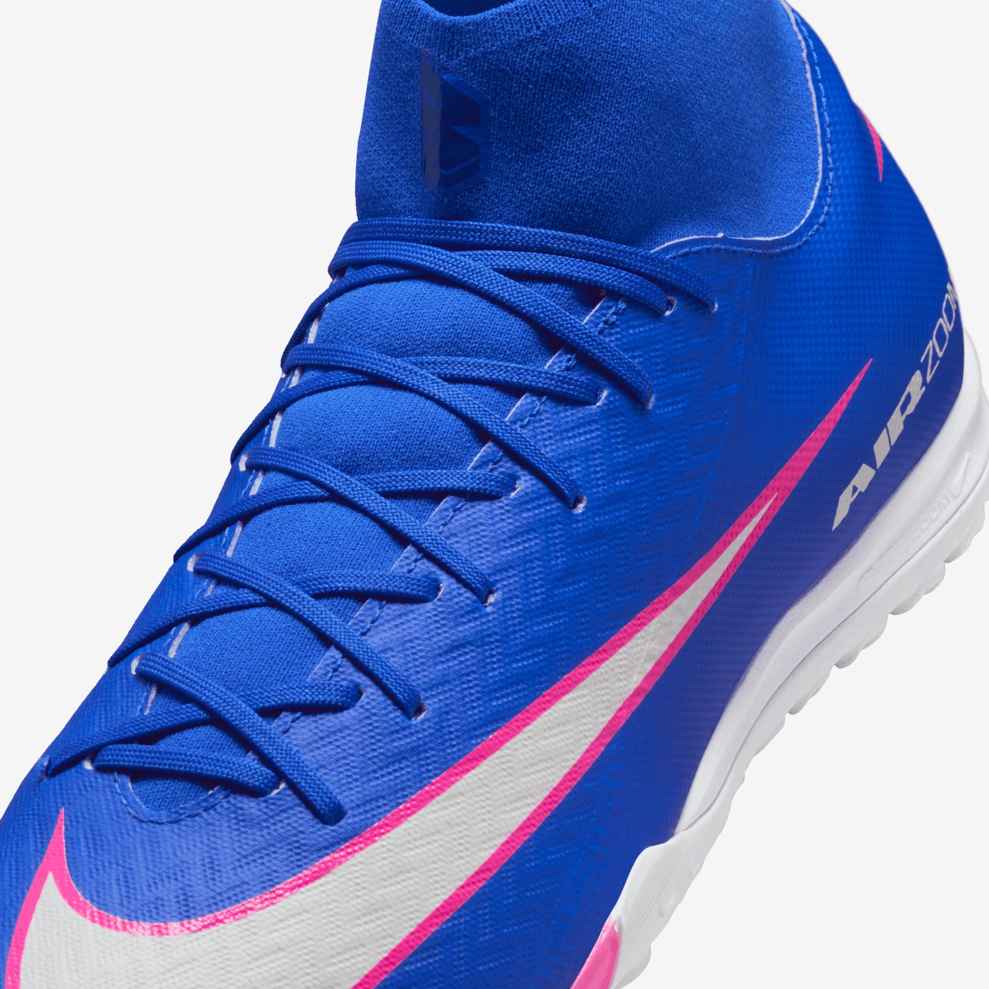 Nike Mercurial Superfly 10 Academy Turf High-Top Soccer Shoes - Racer Blue/White