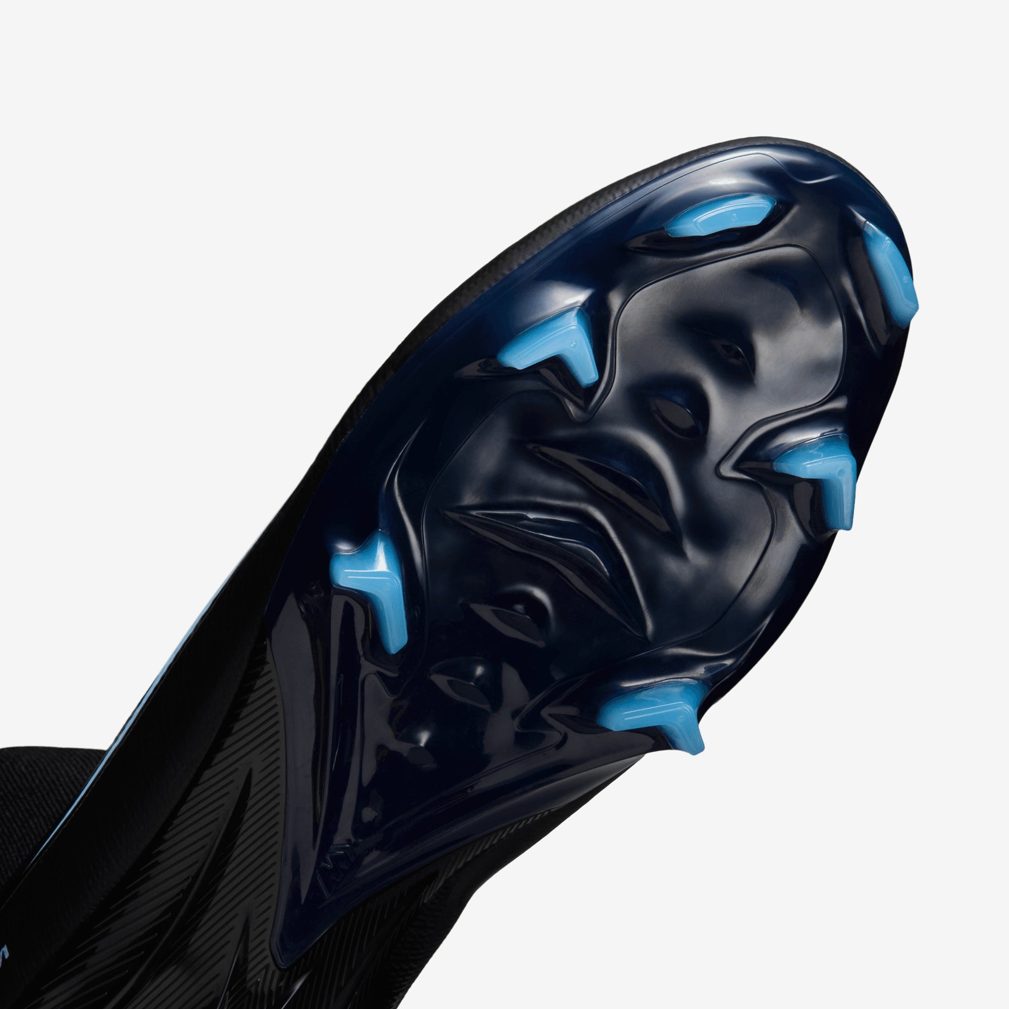 Nike Mercurial Superfly 10 Pro Firm-Ground High-Top Soccer Cleats - Black/Ice Blue