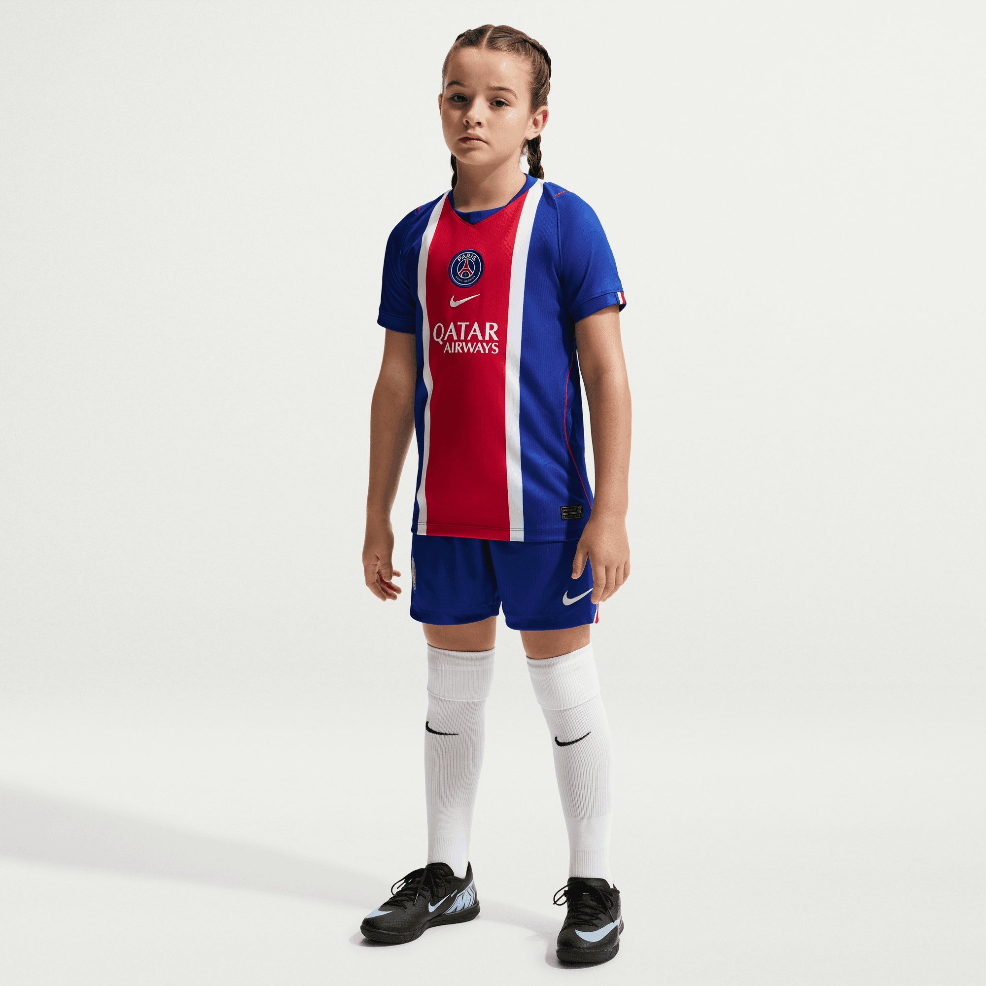 Nike Paris Saint-Germain 2026/27 Stadium Home Big Kids' Dri-FIT Soccer Repica Jersey - Old Royal/White/University Red/White