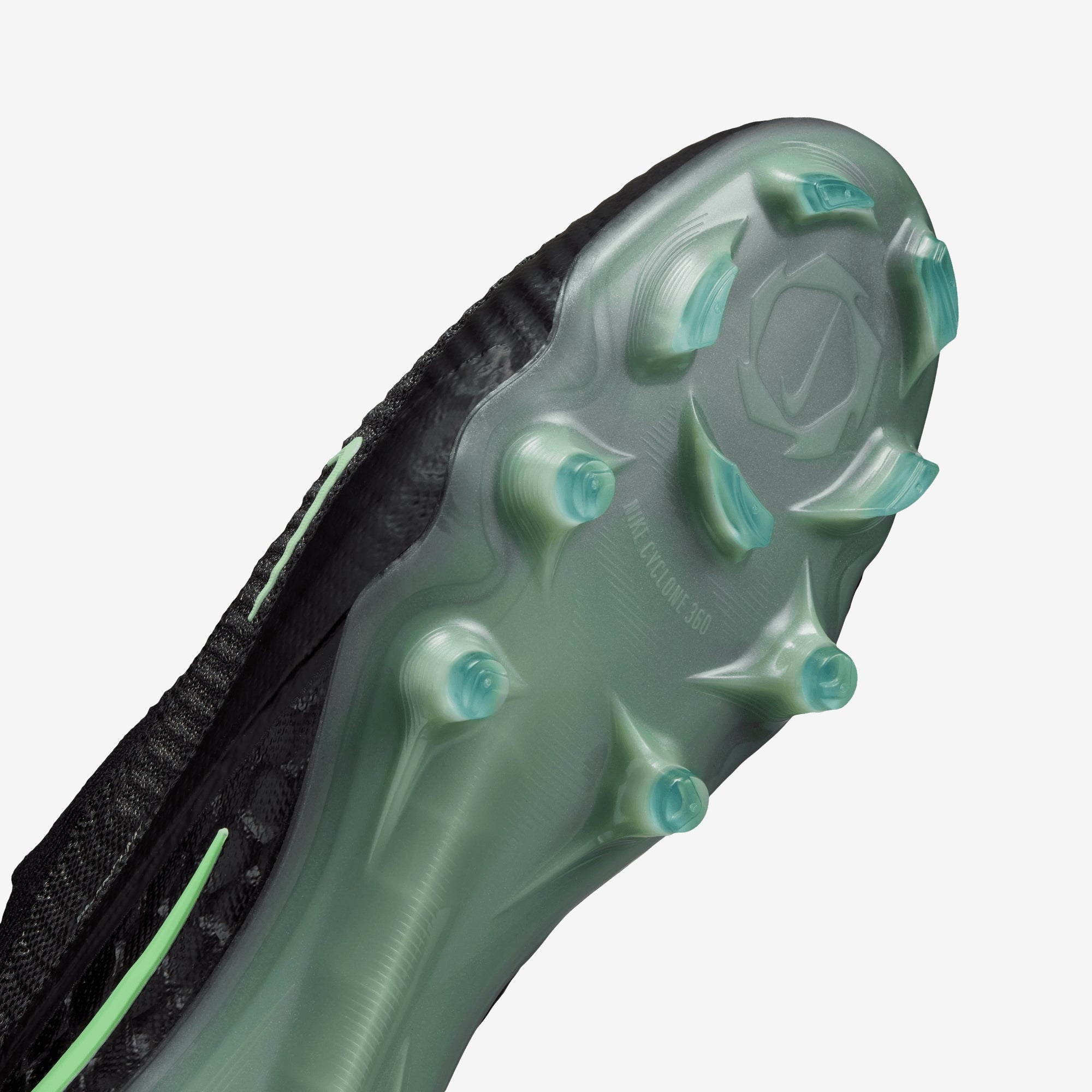 Nike Phantom 6 High Elite Firm-Ground Soccer Cleats - Black/Illusion Green-Black