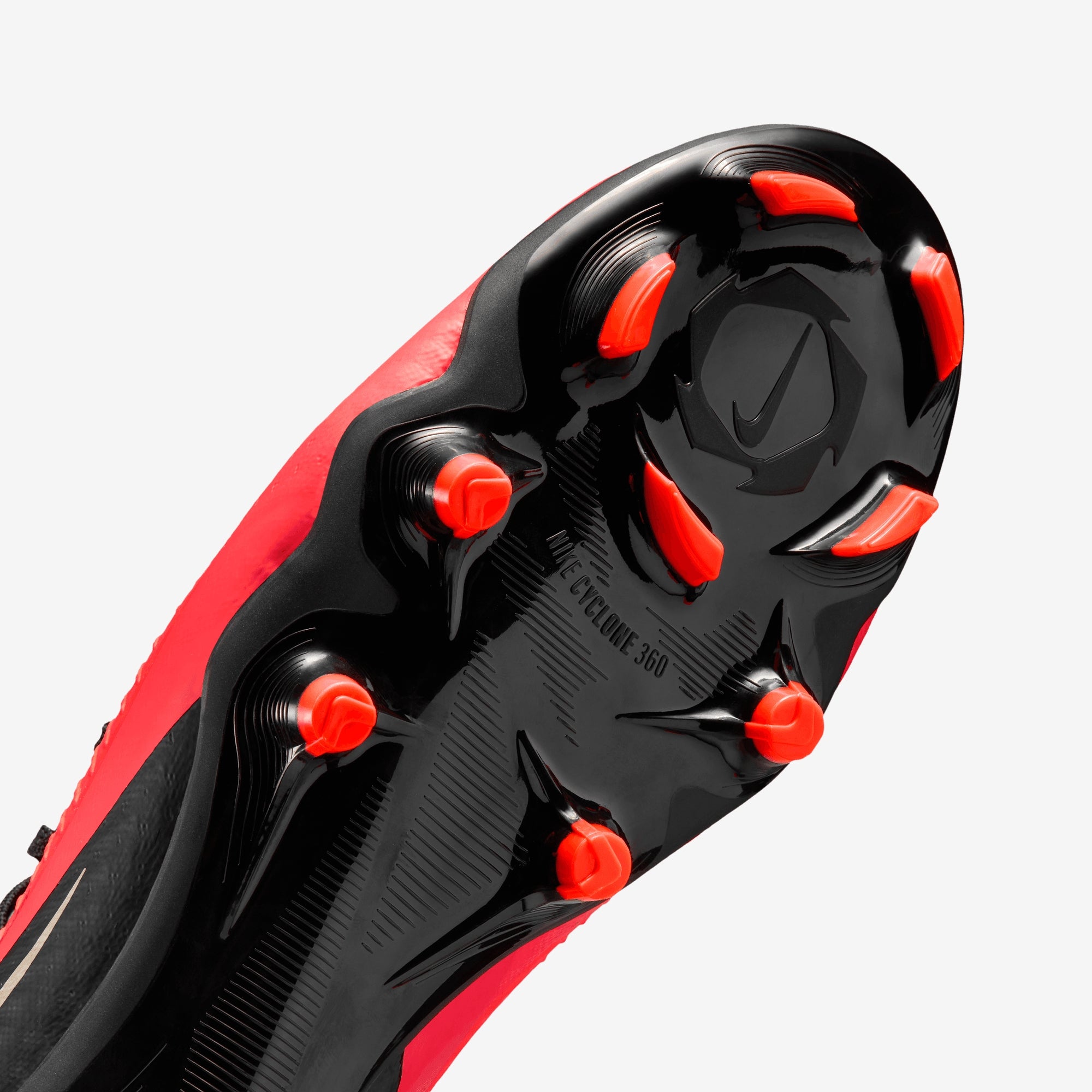 Nike Phantom 6 Low Academy Multi-Ground Soccer Cleats - Bright Crimson/Blur-Black