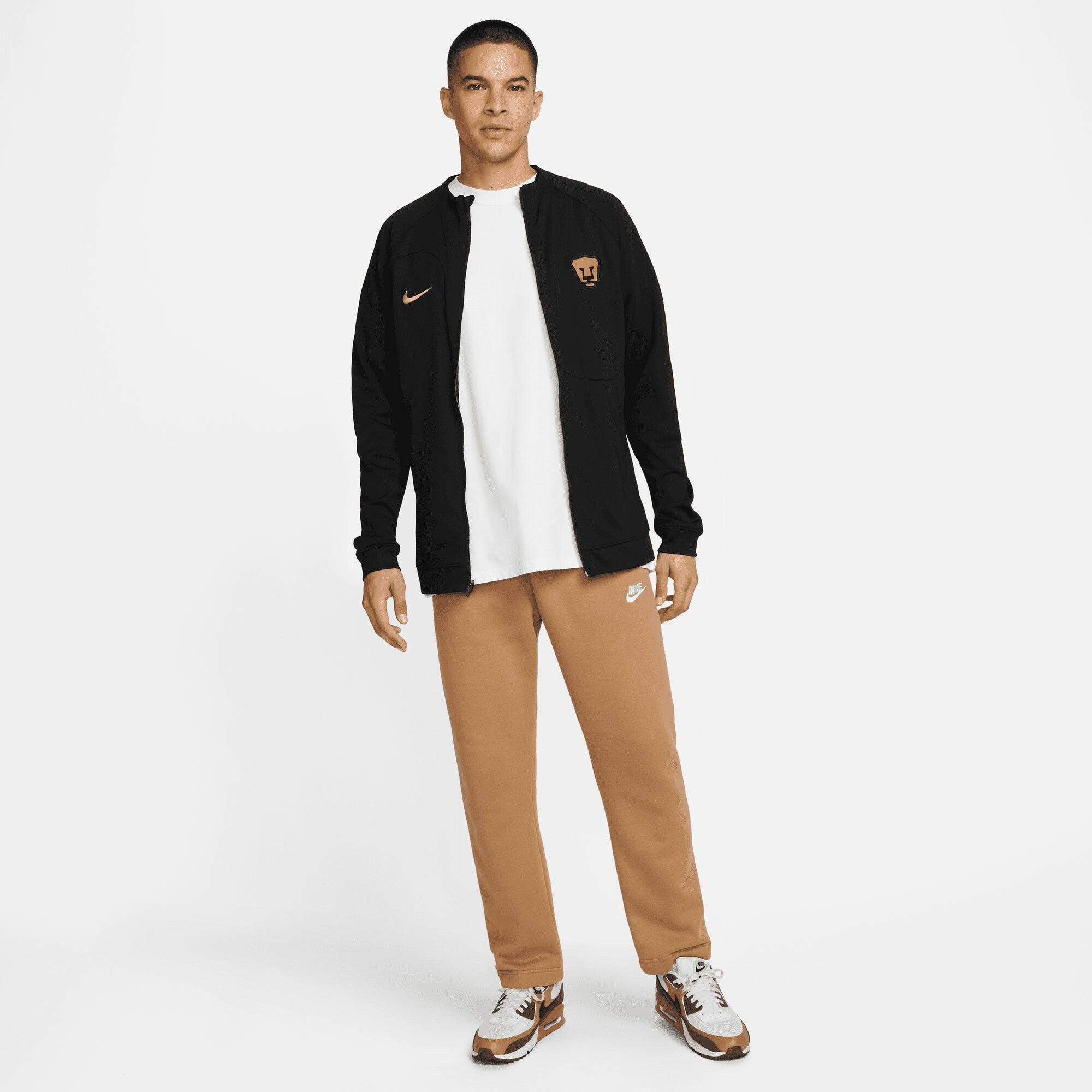 Nike Pumas UNAM Academy Pro Men's Full-Zip Knit Soccer Jacket - Black/Gold