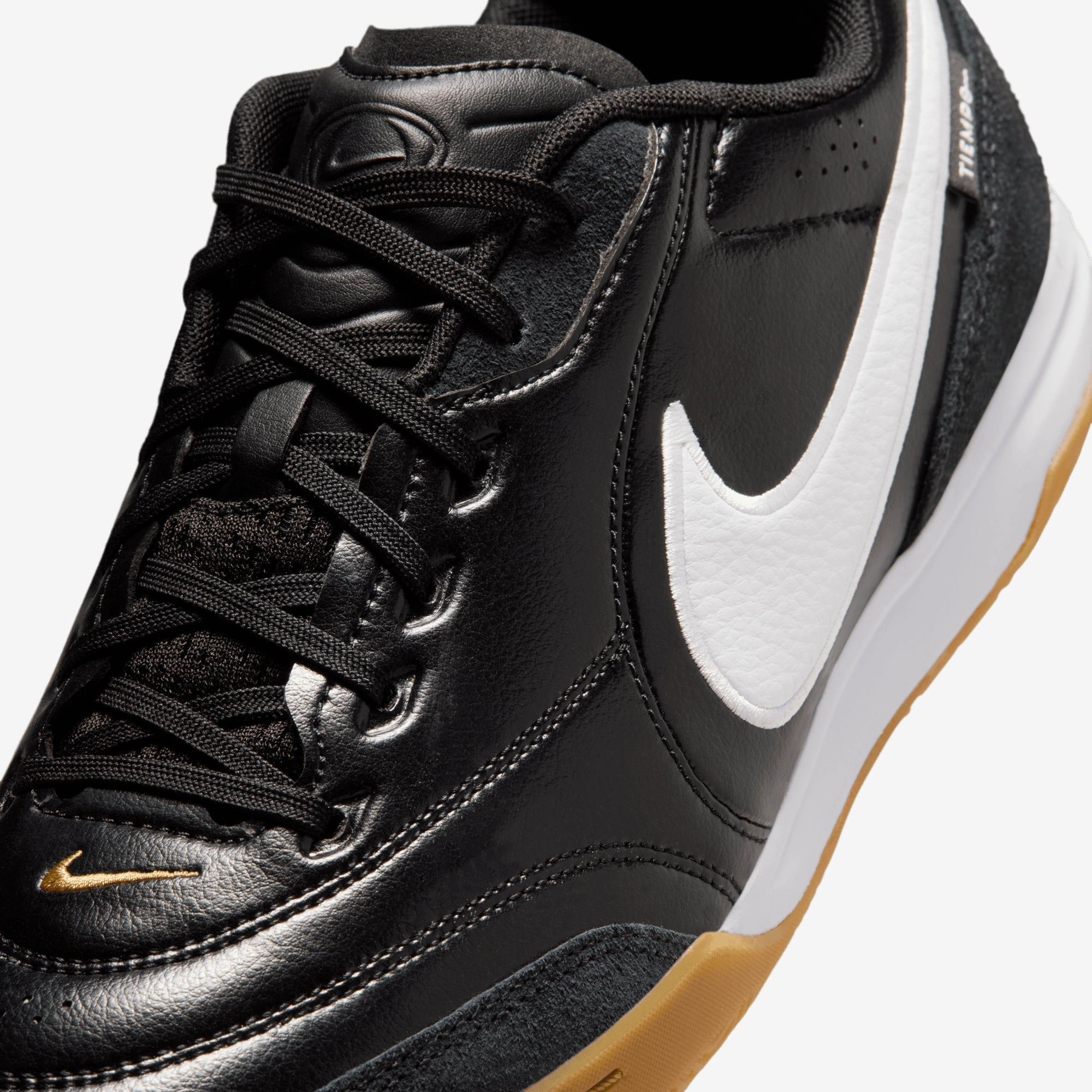 Nike Tiempo Streetgato Indoor/Court Low-Top Soccer Shoes - Black/White