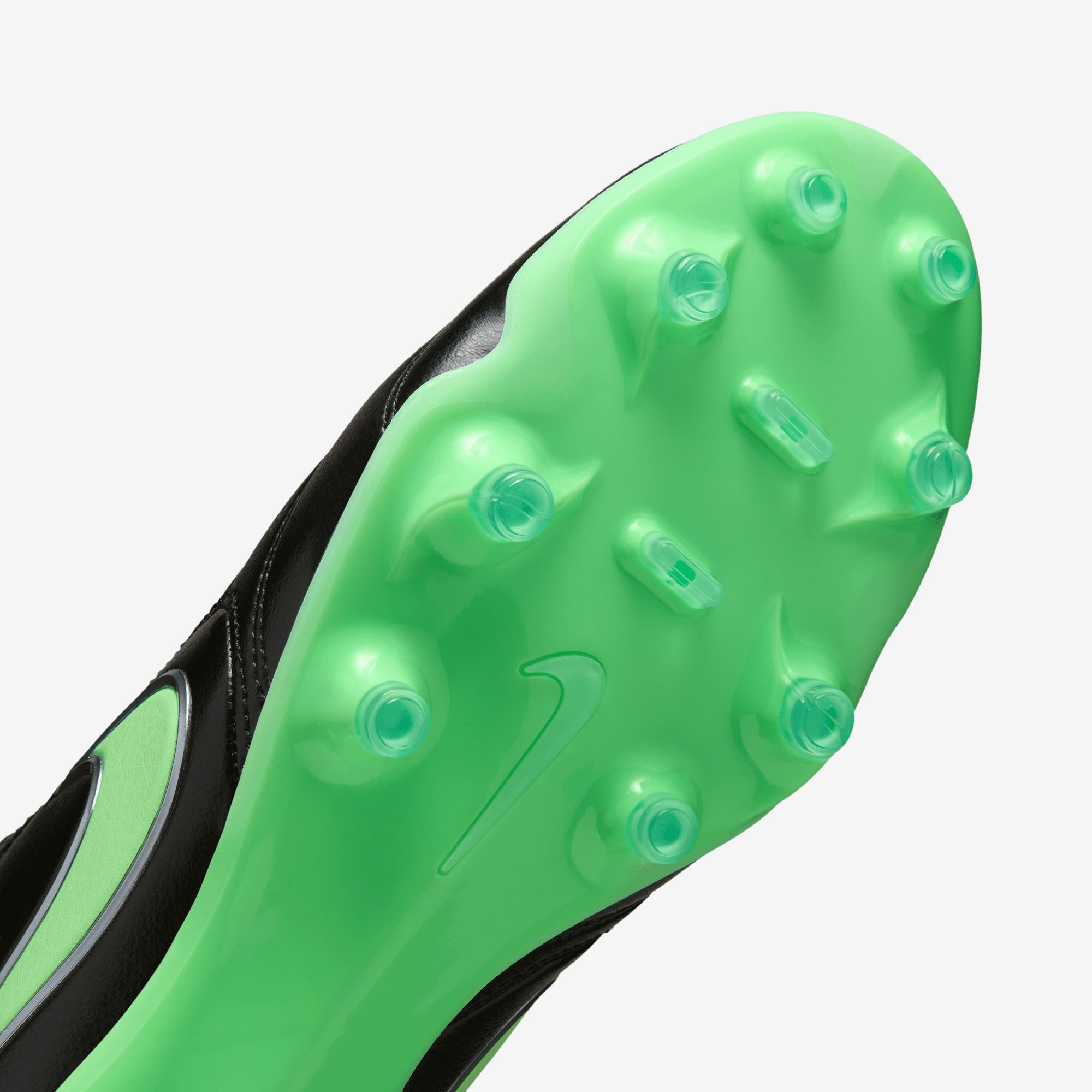 Nike Tiempo Ligera Pro Firm-Ground Low-Top Soccer Cleats - Black/Illusion Green-Black