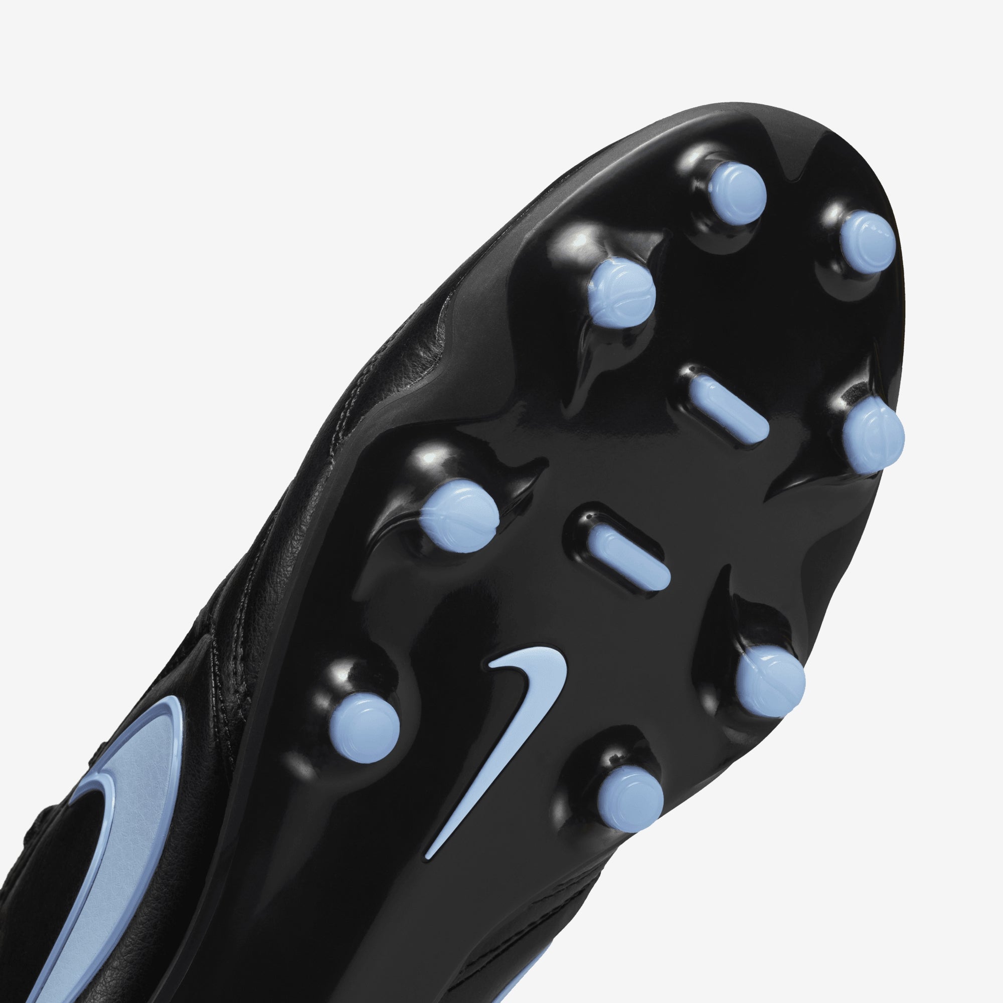 Nike Tiempo Ligera Pro Firm-Ground Low-Top Soccer Cleats - Black/Obsidian-Ice Blue