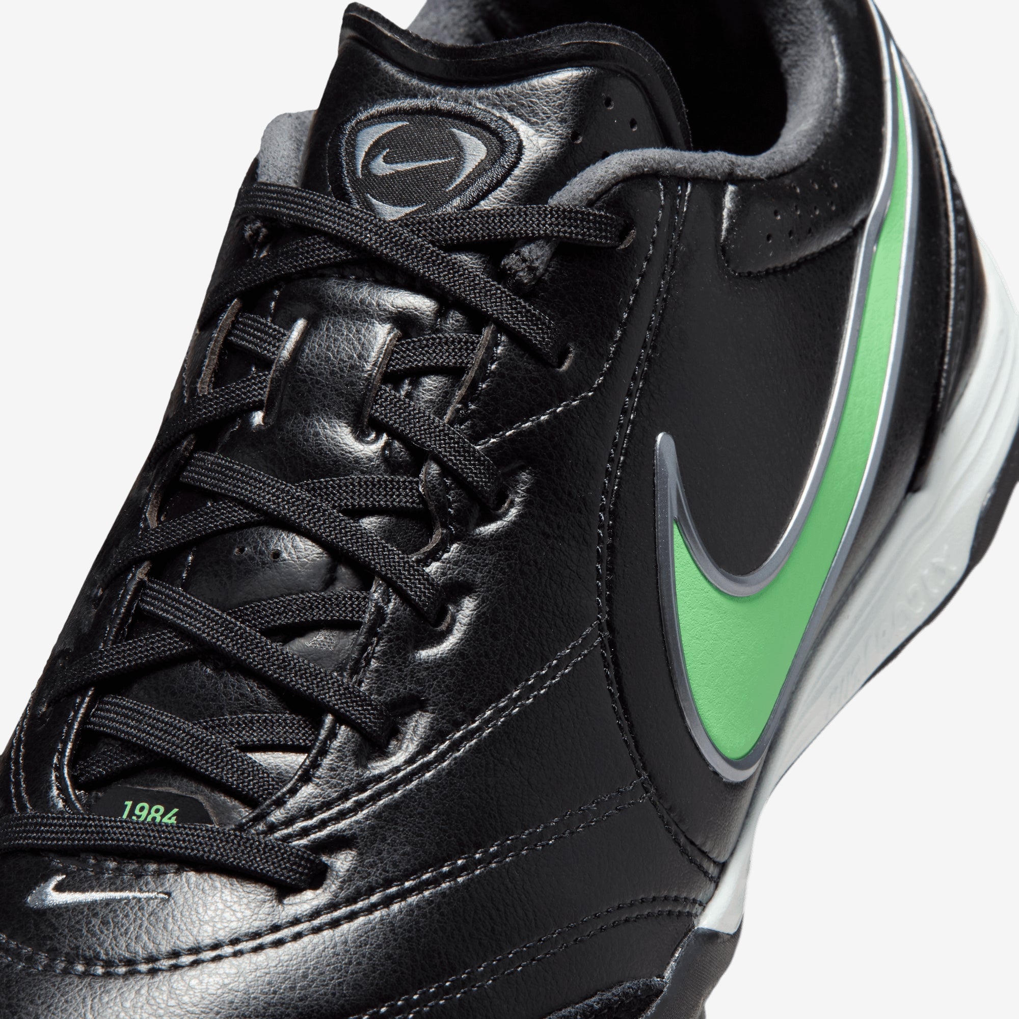 Nike Tiempo Ligera Pro Turf Low-Top Soccer Shoes - Black/Illusion Green-Black