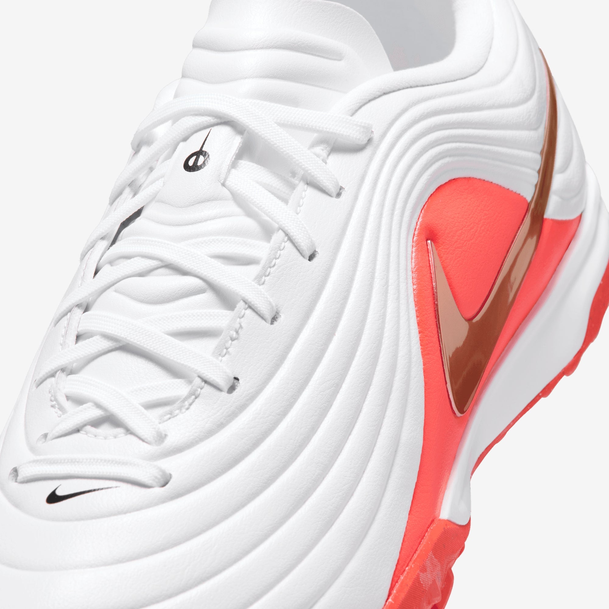 Nike Tiempo Maestro Academy Turf Low-Top Soccer Shoes - White/Blur-Bright Crimson