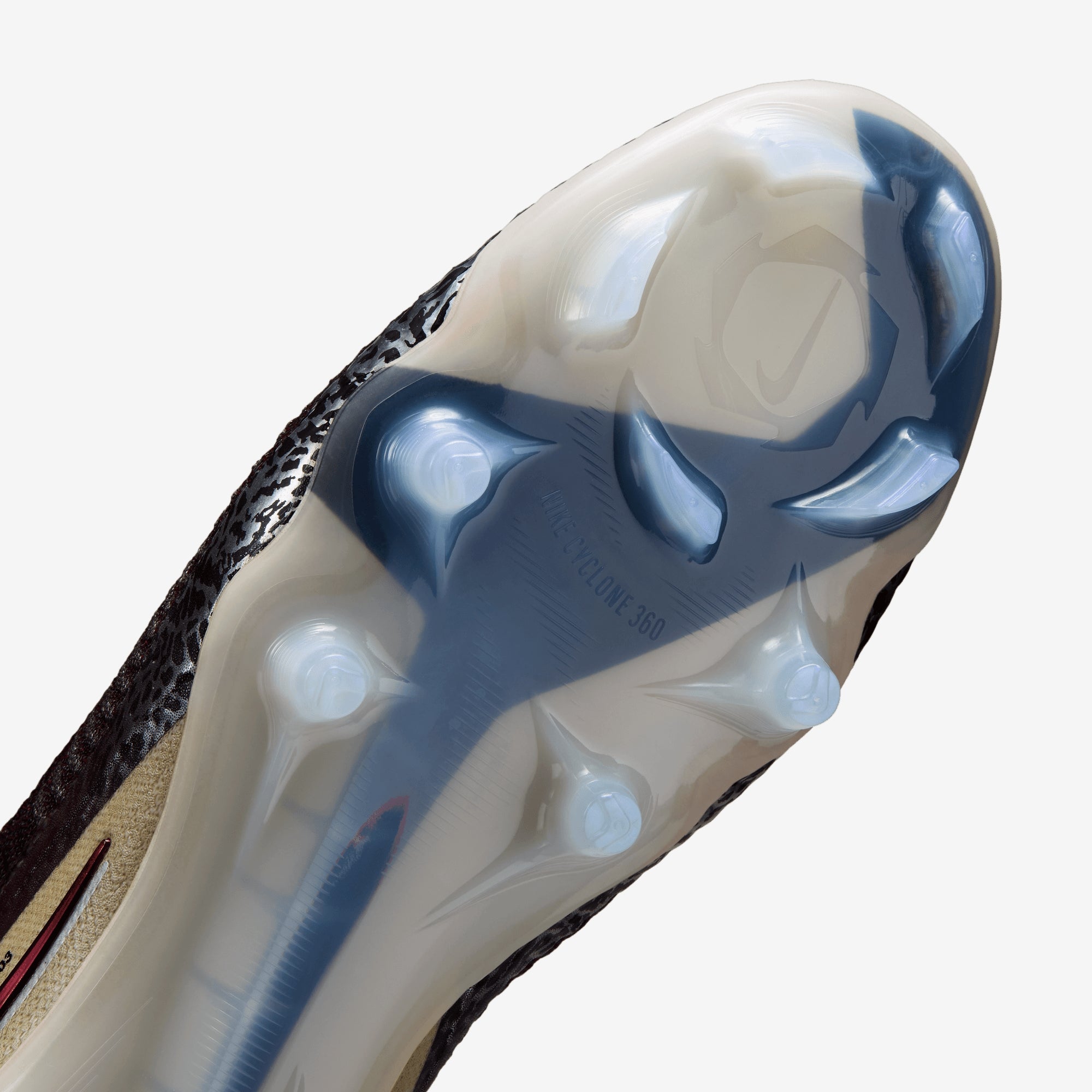 Nike United Phantom 6 High Elite Firm-Ground Soccer Cleats - Burgundy Crush/University Red-Fossil