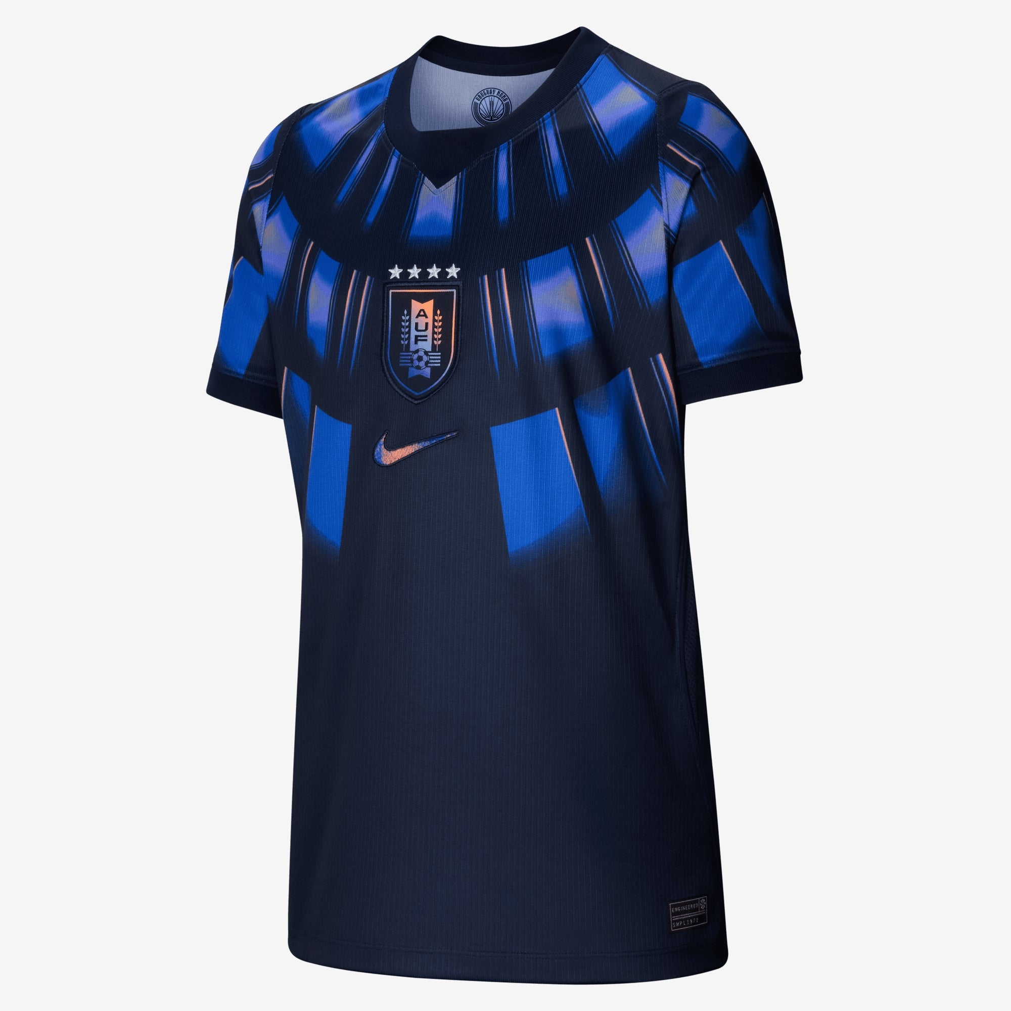 Nike Uruguay 2026 Stadium Away Big Kids' Dri-FIT Soccer Replica Jersey - Obsidian/Hyper Royal