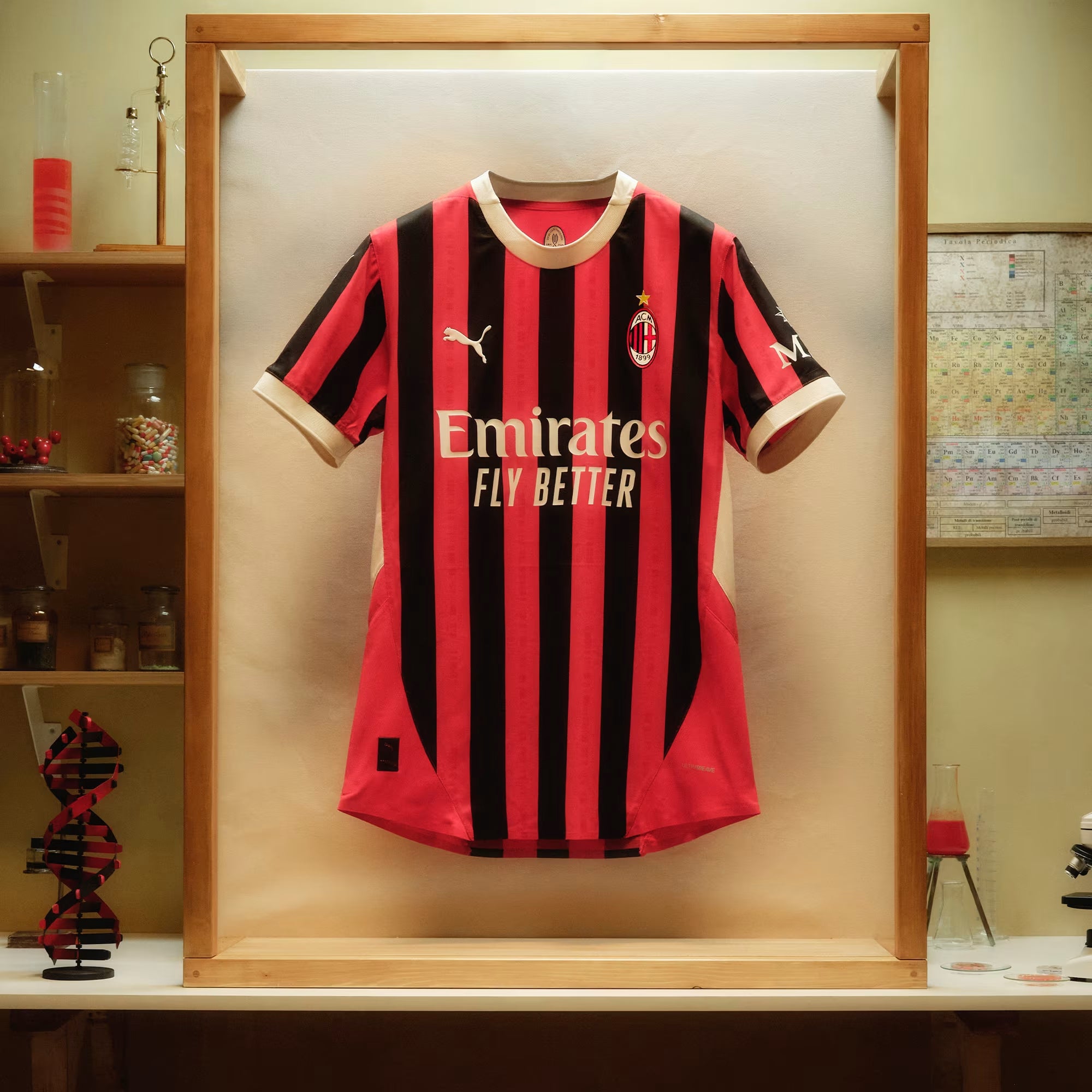 PUMA AC Milan 2024/25 Stadium Home Men's dryCELL Soccer Replica Jersey - For All Time Red-PUMA Black