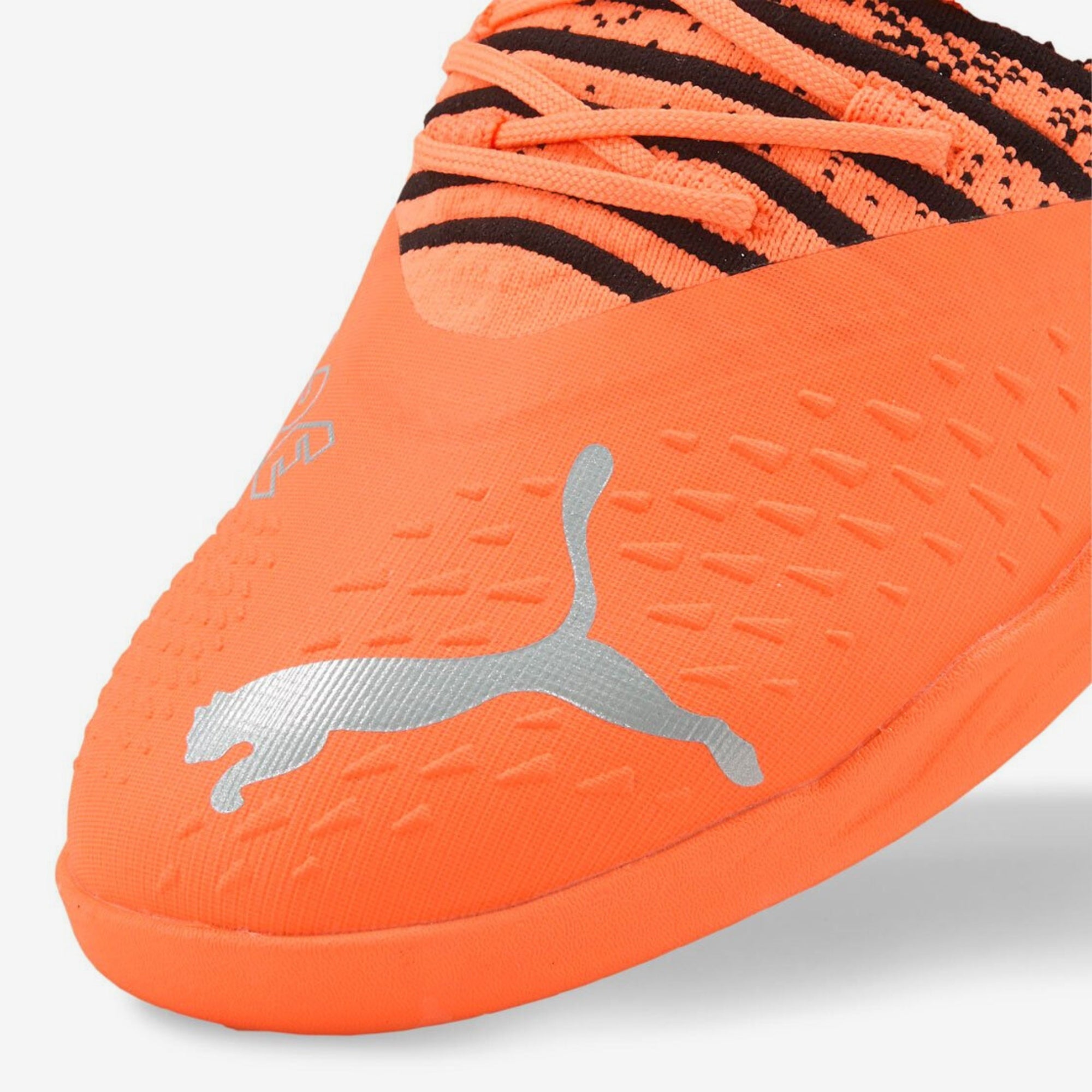 PUMA Future 3.3 Indoor Low-Top Soccer Shoes - Neon Citrus-Diamond Silver-PUMA Black