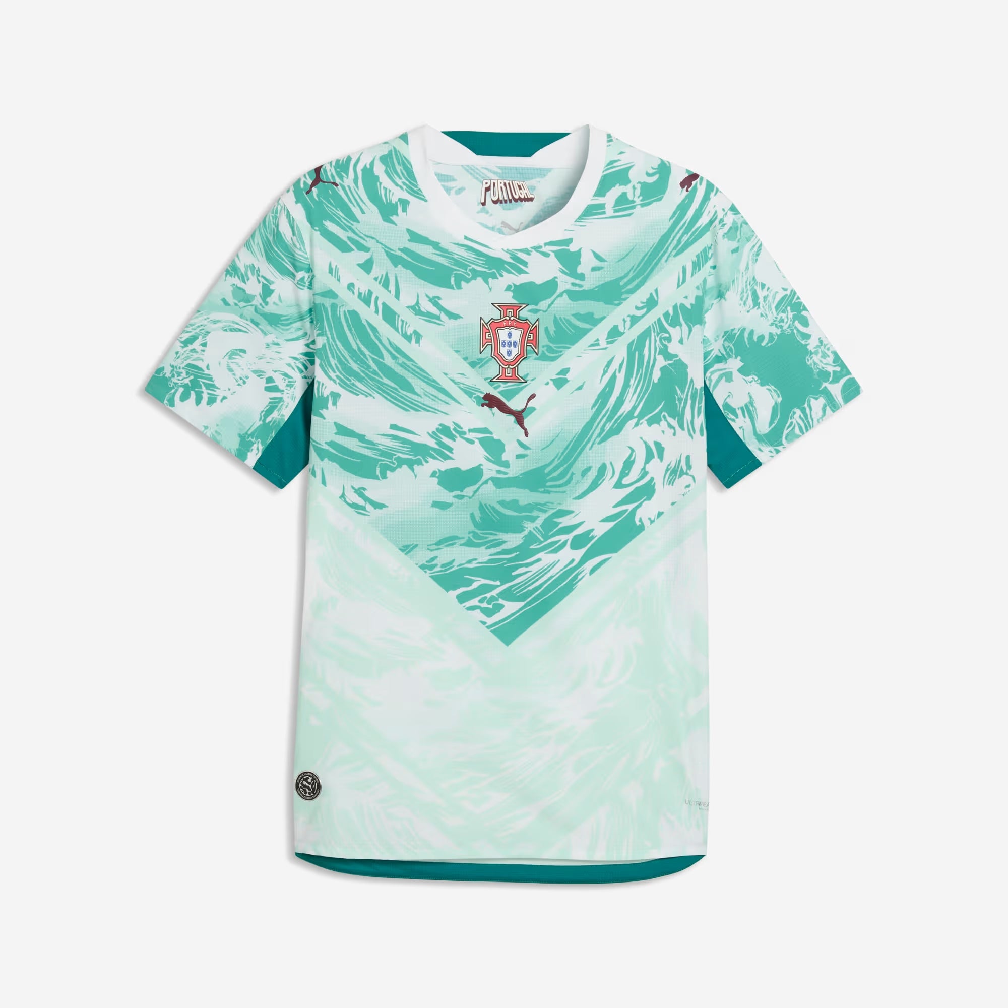PUMA Portugal 2026 Match Away Men's Soccer Authentic Jersey - PUMA White-Green Lagoon