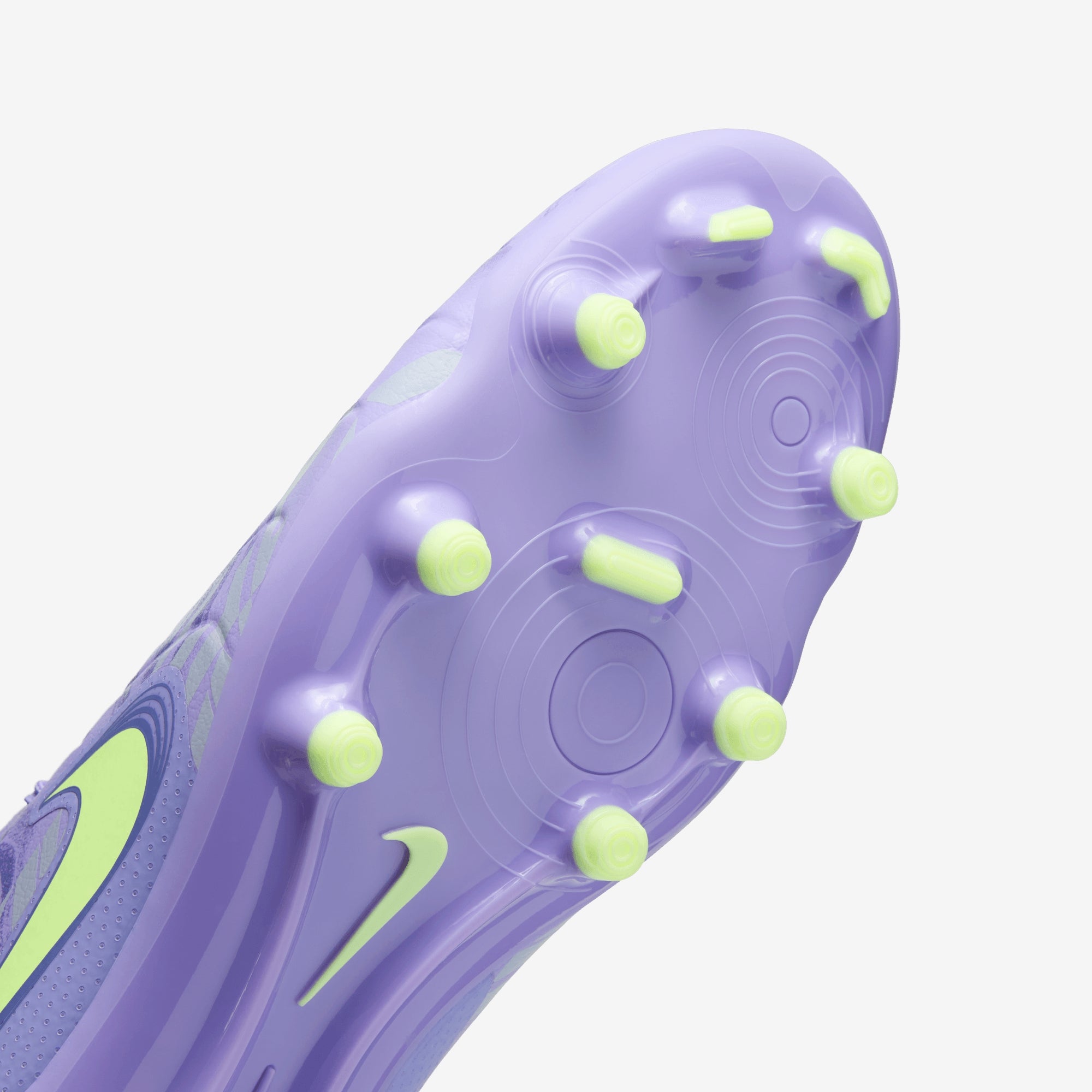 Nike United Tiempo Legend 10 Academy MG Low-Top Soccer Cleats - Purple Agate/Barely Volt