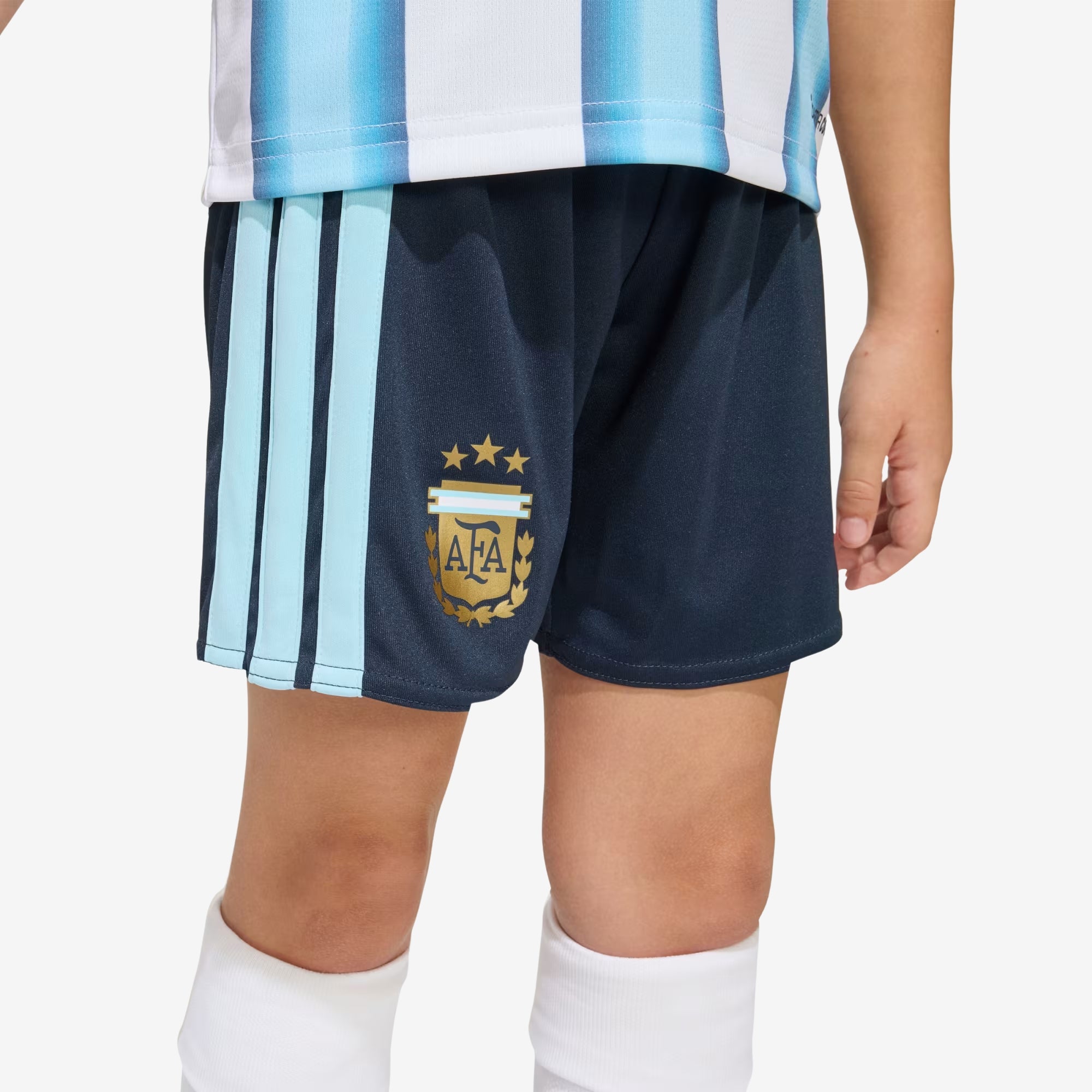 adidas Argentina 2026 Home Messi Set Little/Big Kids' Soccer Kit - White / Icey Blue / Light Blue