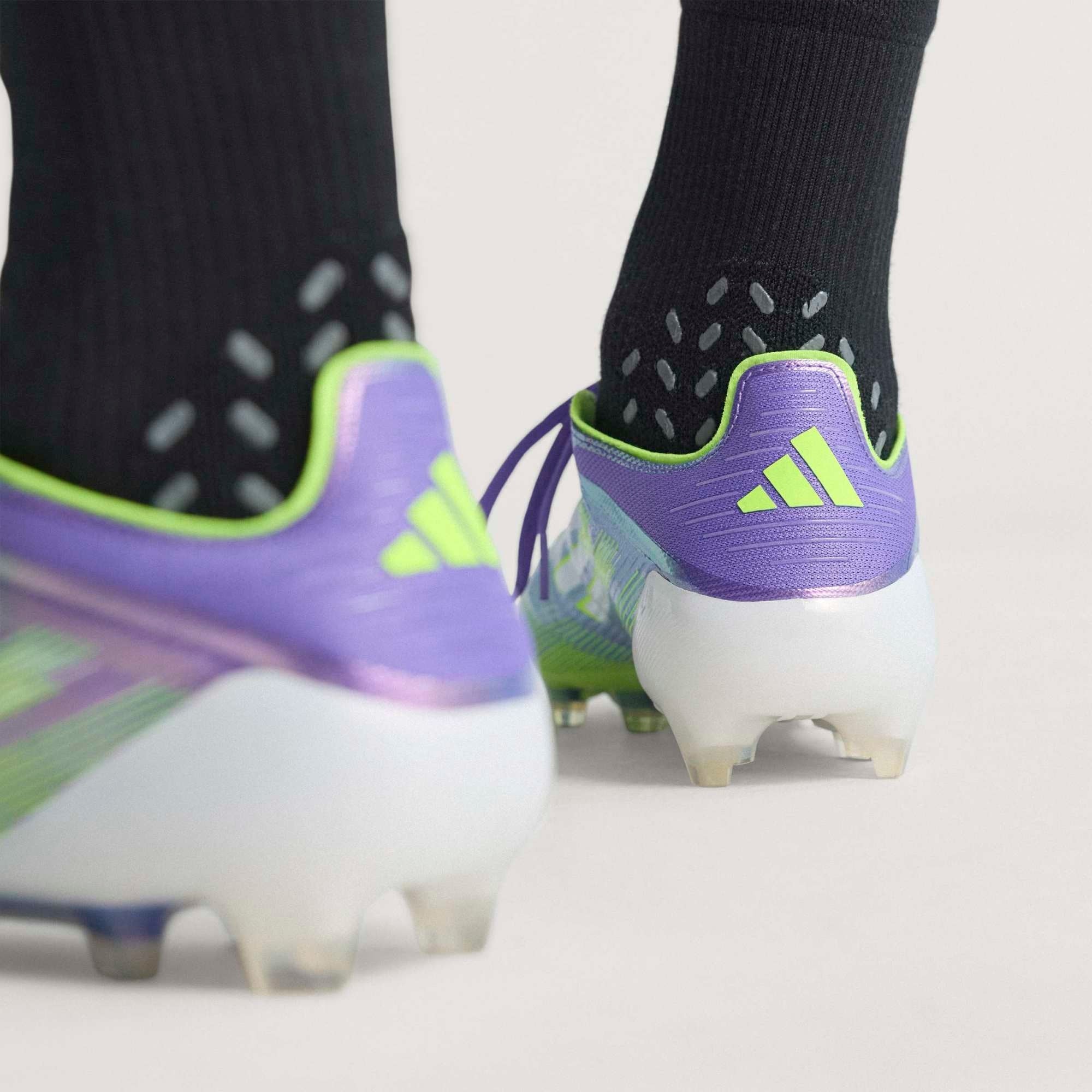 adidas F50 Elite Firm-Ground Low-Top Soccer Cleats - Purple Rush / Cloud White / Lucid Lemon