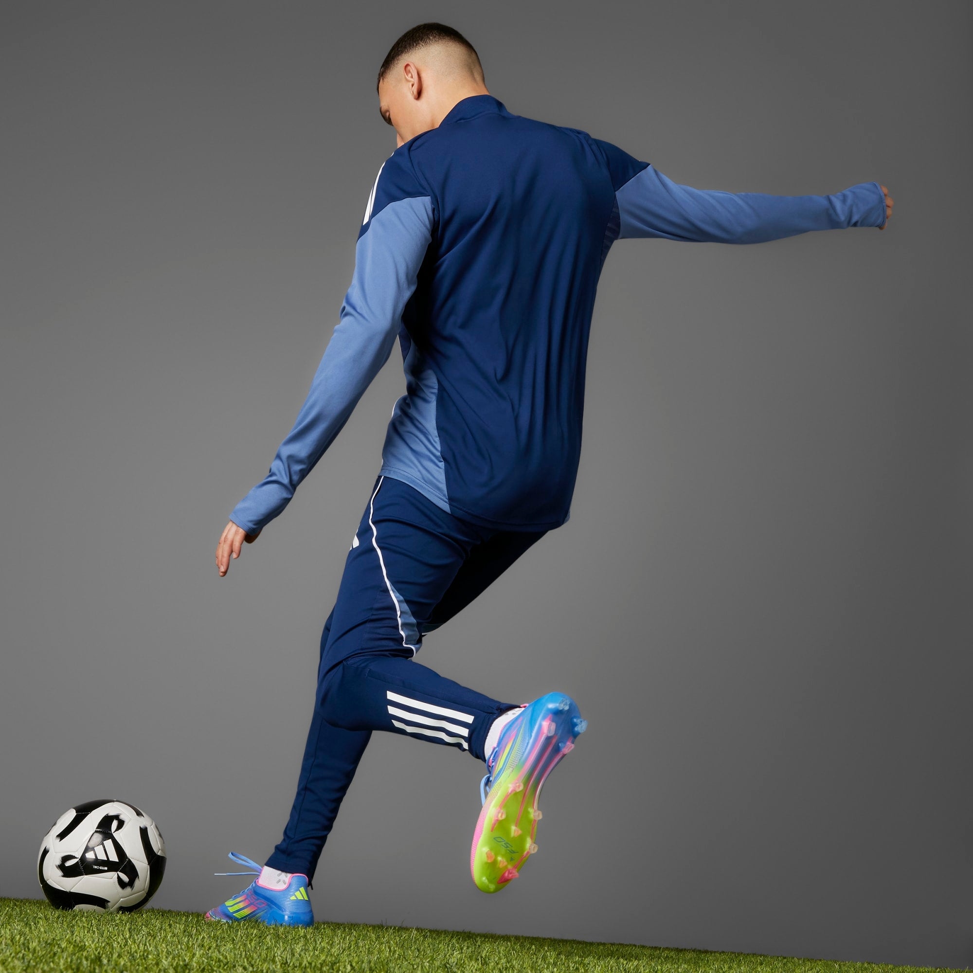 adidas F50 Elite FG Low-Top Soccer Cleats - Blue Fusion / Lucid Lemon / Lucid Pink