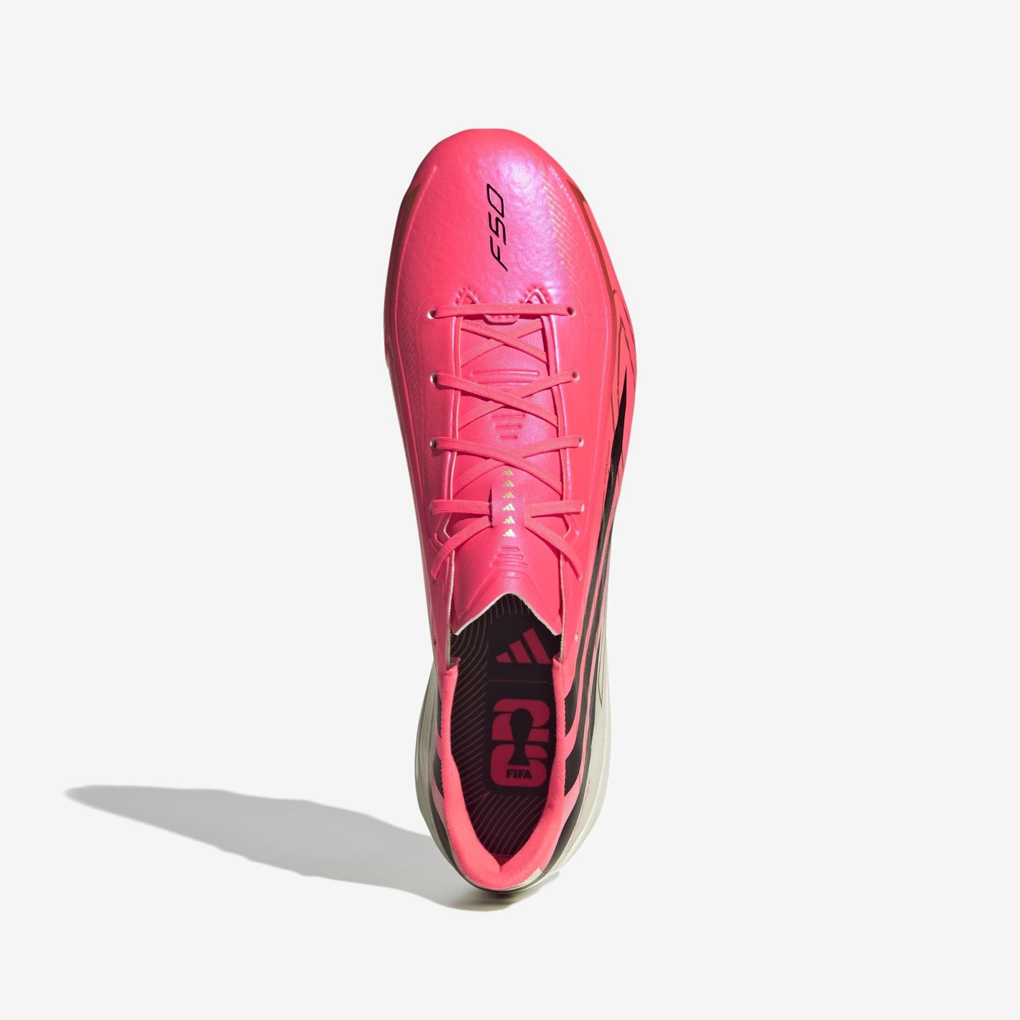 adidas F50 Hyperfast League Firm-Ground Low-Top Soccer Cleats - Solar Turbo / Core Black / Gold Met.