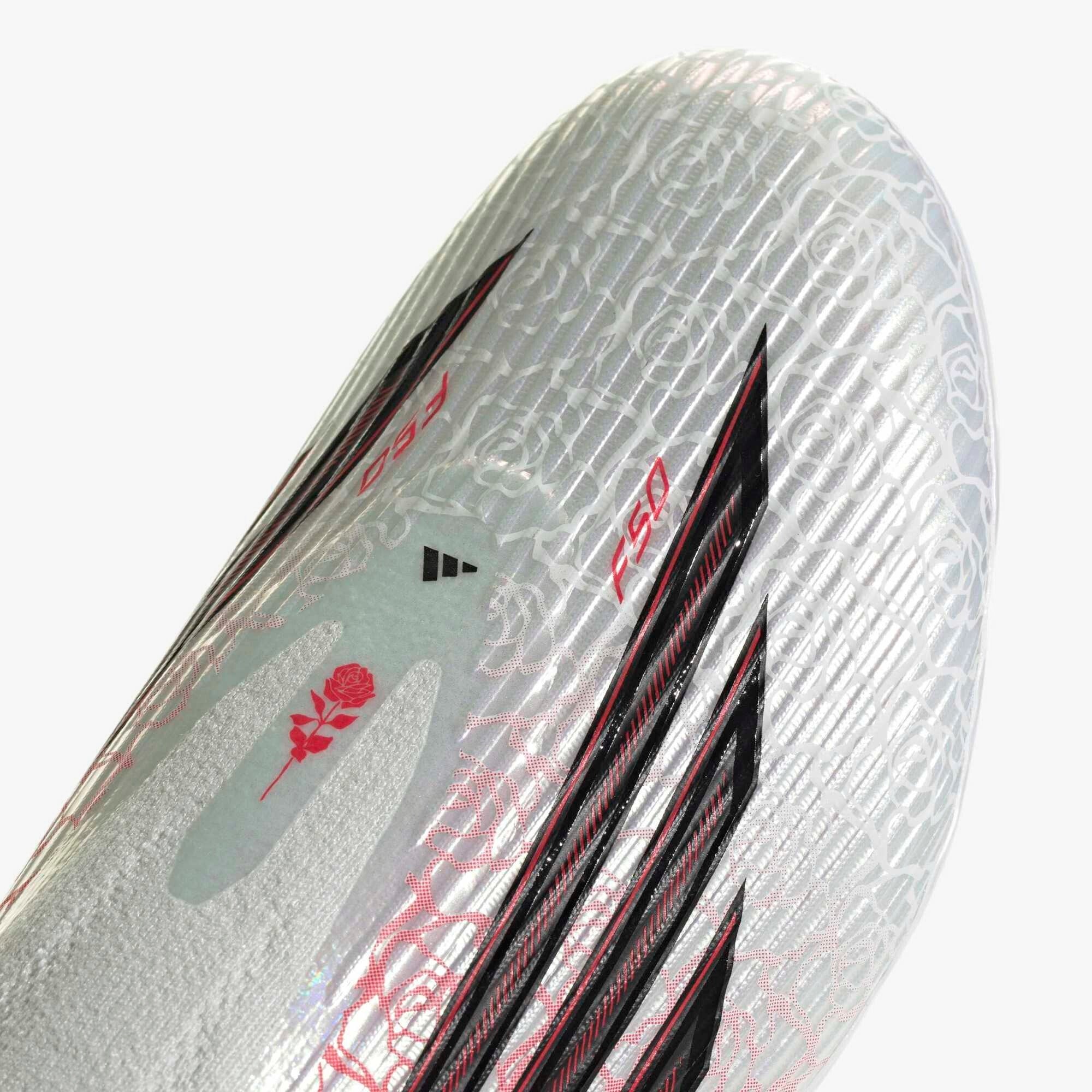 adidas F50 League Laceless LY Firm/Multi-Ground Low-Top Soccer Cleats - Cloud White / Core Black / Lucid Red