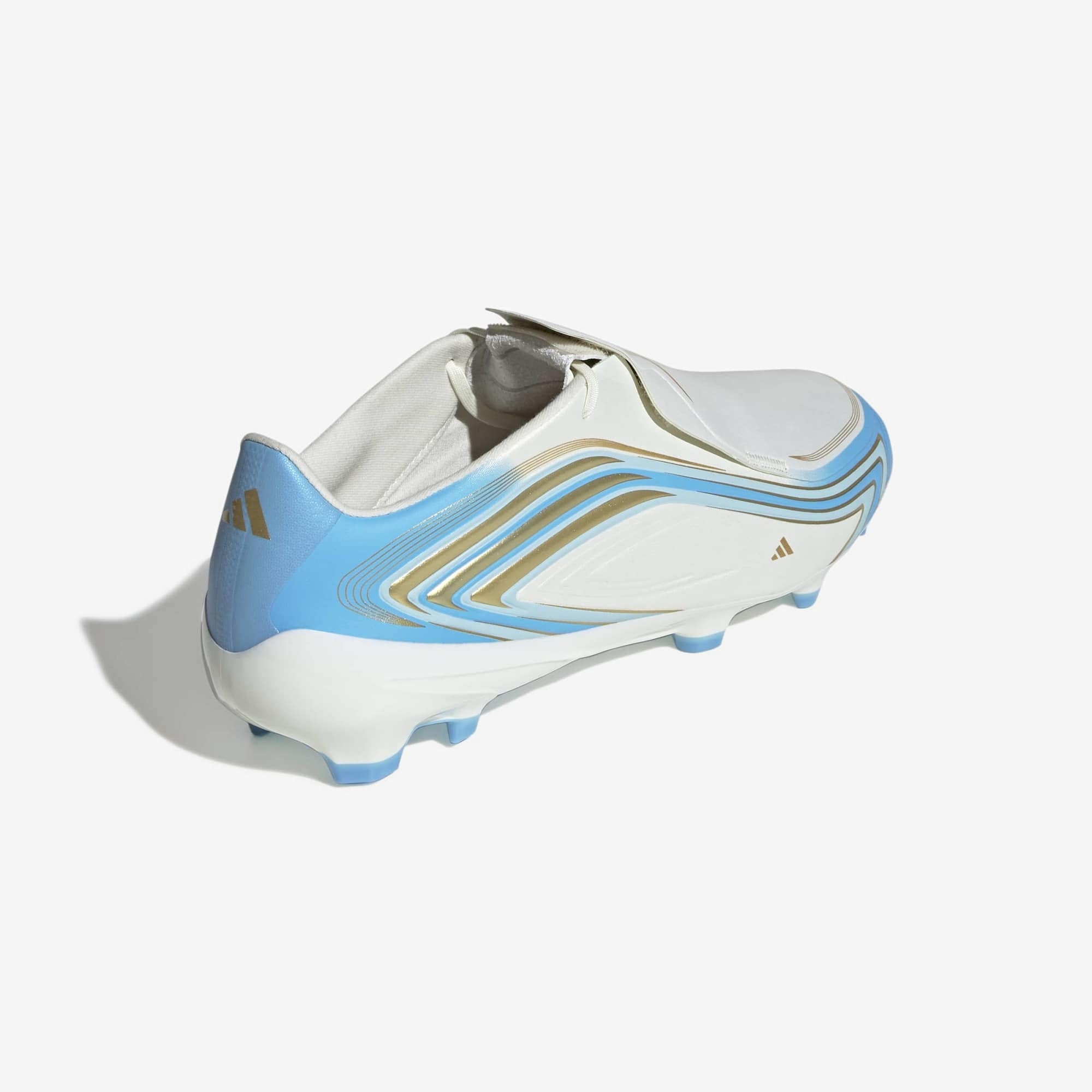 adidas F50 Messi League Firm-Ground Low-Top Soccer Cleats - Ivory / Semi Blue Burst / Icey Blue