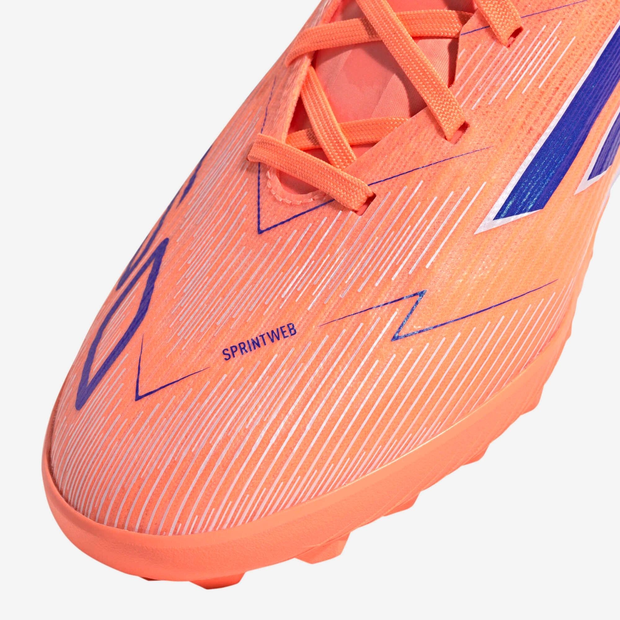 adidas F50 Pro Turf Low-Top Soccer Shoes - Beam Orange / Lucid Blue / Cloud White