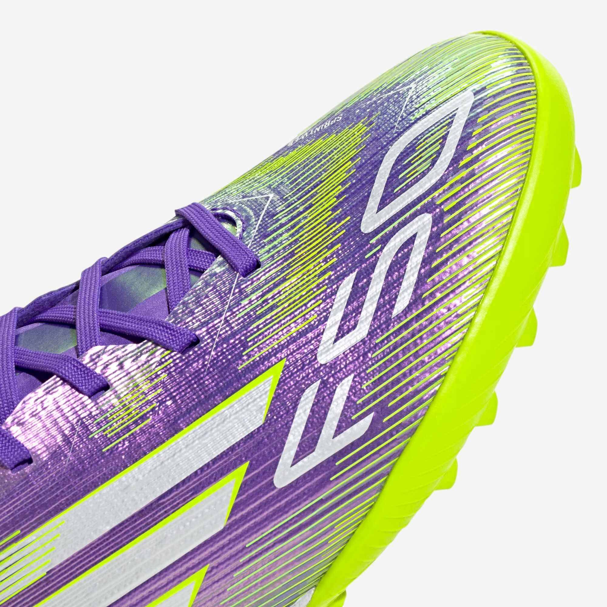 adidas F50 Pro Turf Low-Top Soccer Shoes - Purple Rush / Cloud White / Lucid Lemon