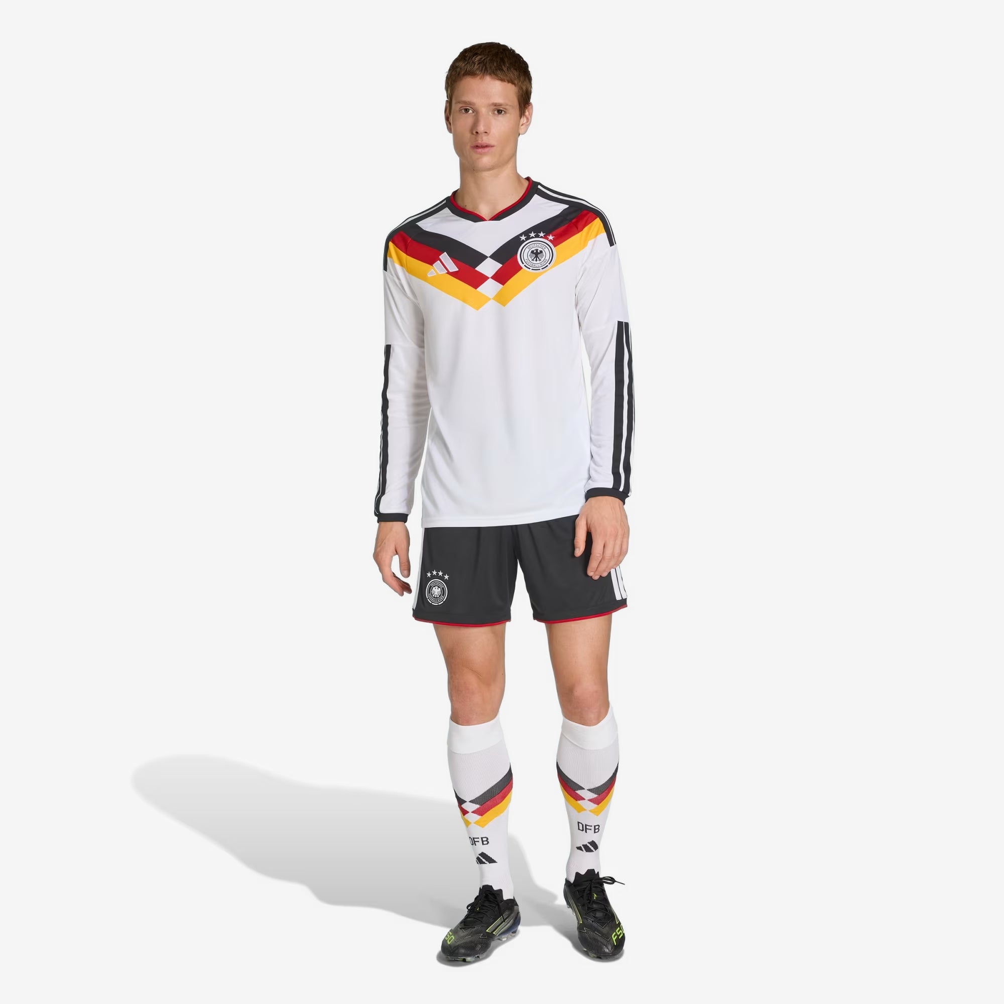 adidas Germany 2026 Stadium Home Men's Soccer Long-Sleeve Jersey - White