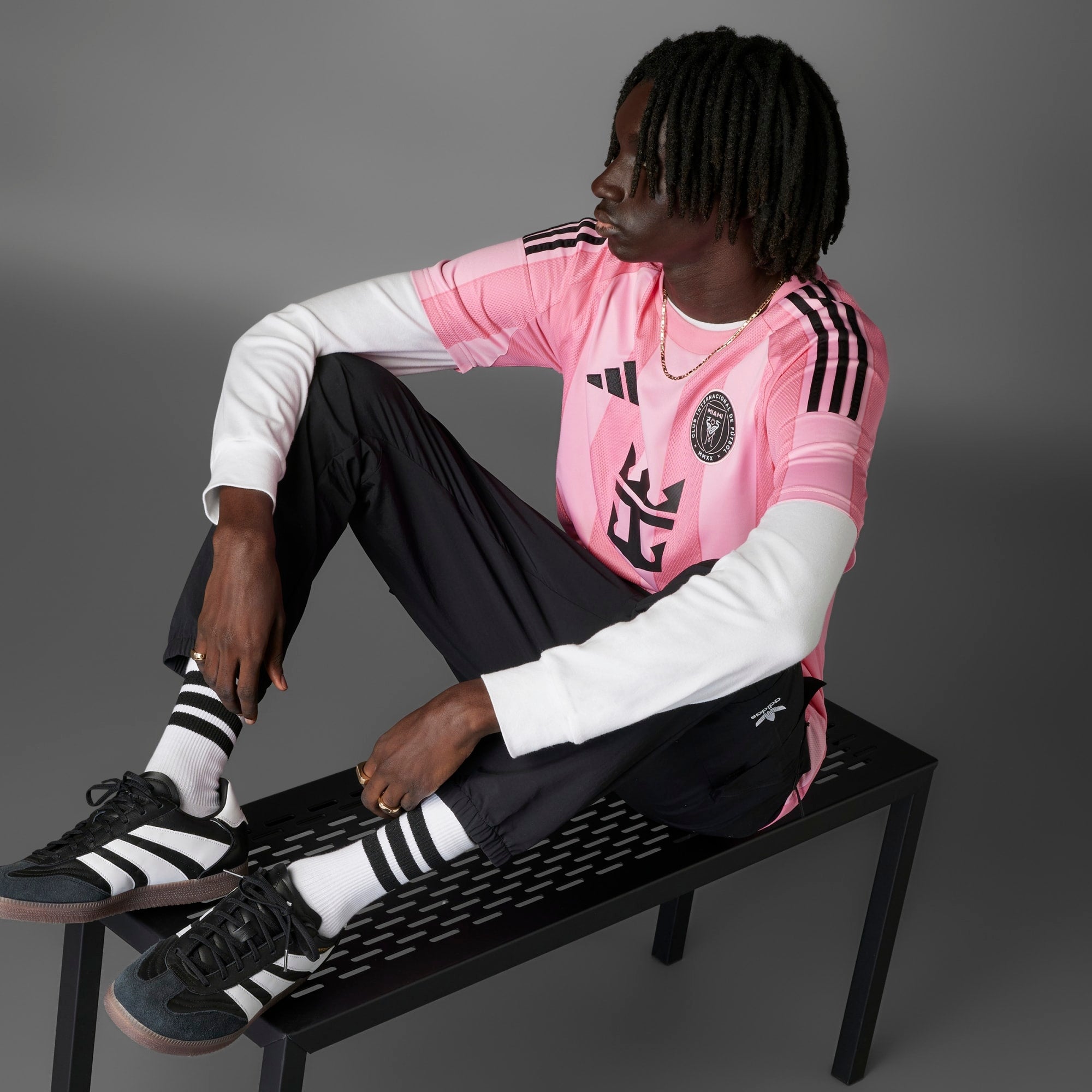 adidas Inter Miami CF 2025/26 Stadium Home Men's Soccer Jersey - Easy Pink