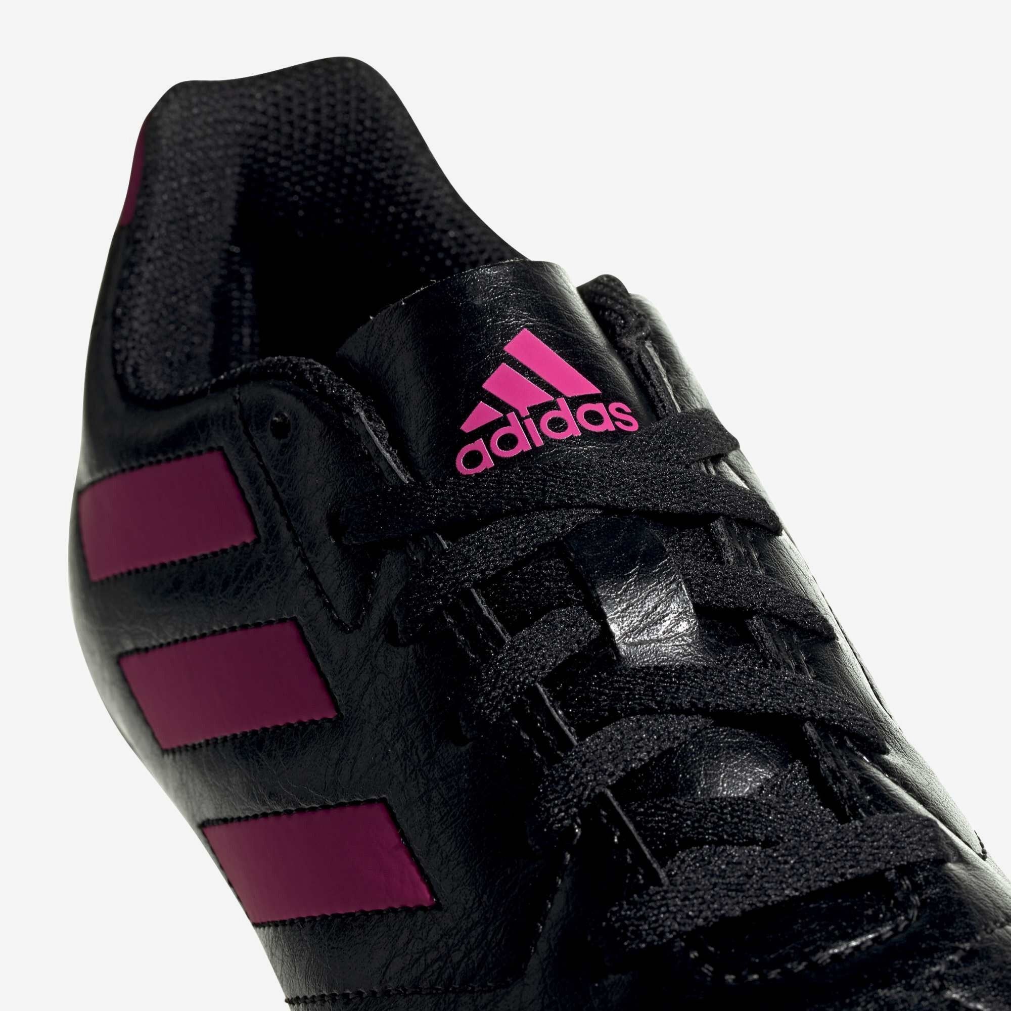 adidas Jr. Goletto VII Little/Big Kids' Firm-Ground Low-Top Soccer Cleats - Core Black / Shock Pink / Shock Pink