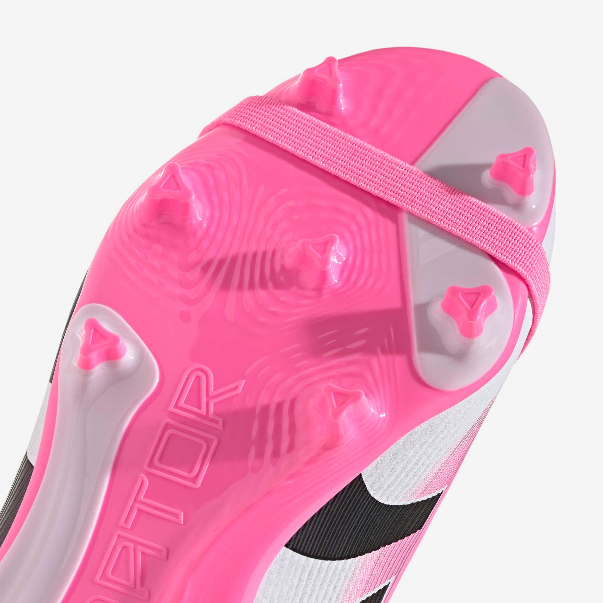 adidas Jr. Predator League Fold-Over Tongue Big Kids' Firm/Multi-Ground Low-Top Soccer Cleats - Beam Pink / Core Black / Cloud White