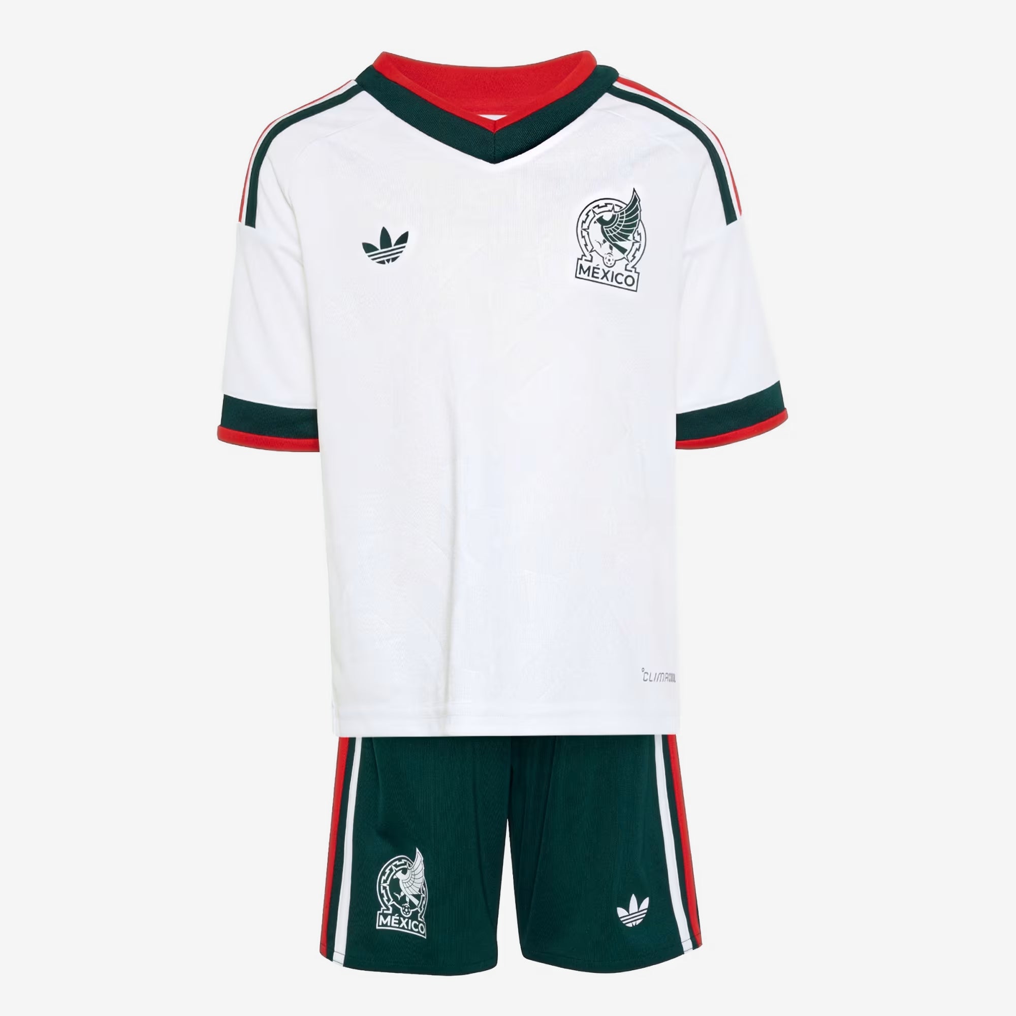 adidas Mexico 2026 Stadium Away Set Little/Big Kids' Soccer Kit - White