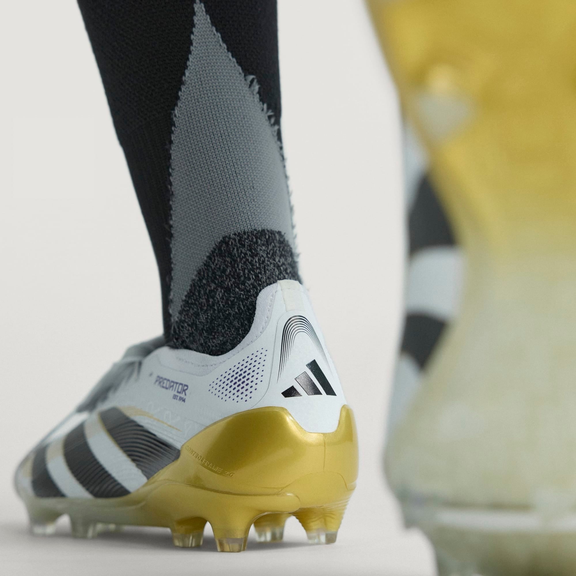 adidas Predator Elite Fold-Over Tongue FG Low-Top Soccer Cleats - Ftwr White / Core Black / Gold Met.