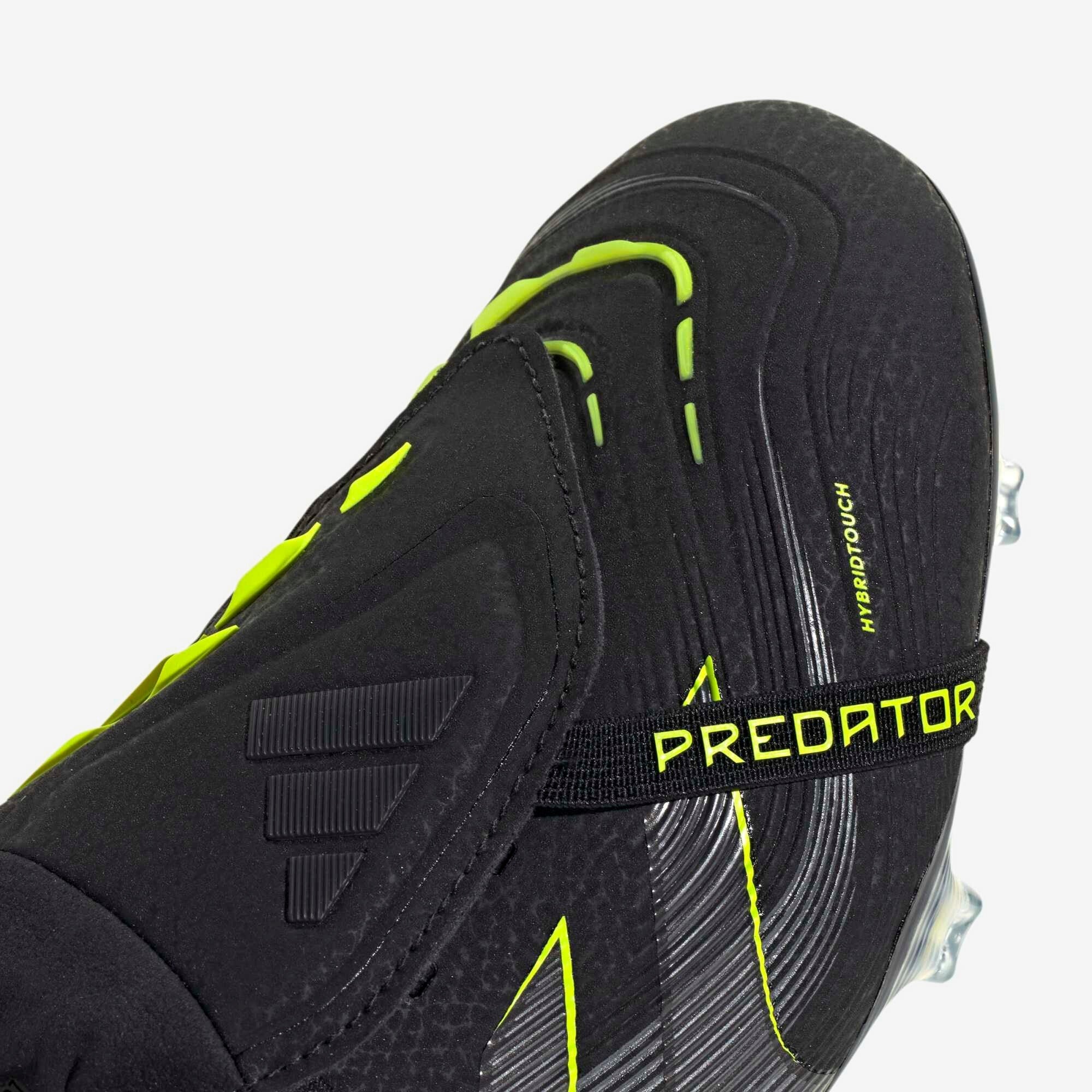adidas Predator Elite Fold-Over Tongue Firm-Ground Low-Top Soccer Cleats - Core Black / Carbon / Lucid Lemon