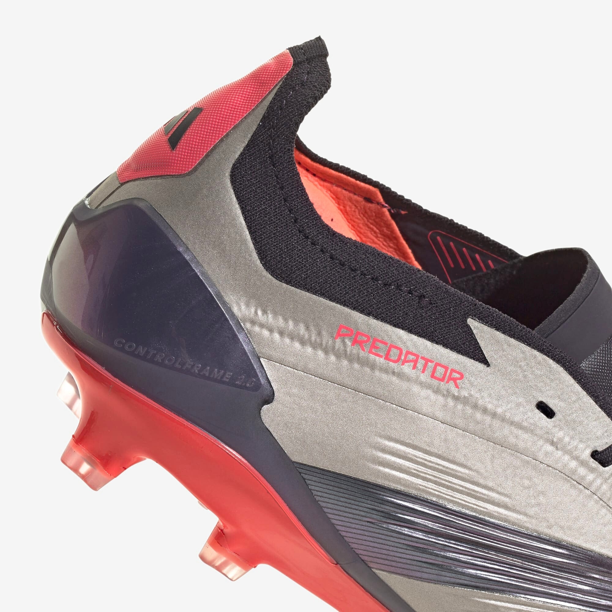 adidas Predator Elite FG Low-Top Soccer Cleats - Platinum Metallic / Aurora Black / Carbon