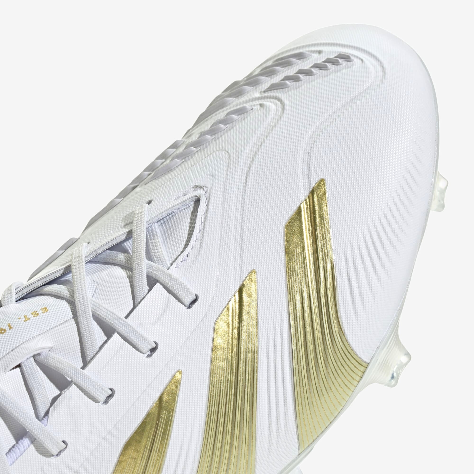adidas Predator Elite FG Low-Top Soccer Cleats - Cloud White / Gold Metallic / Cloud White