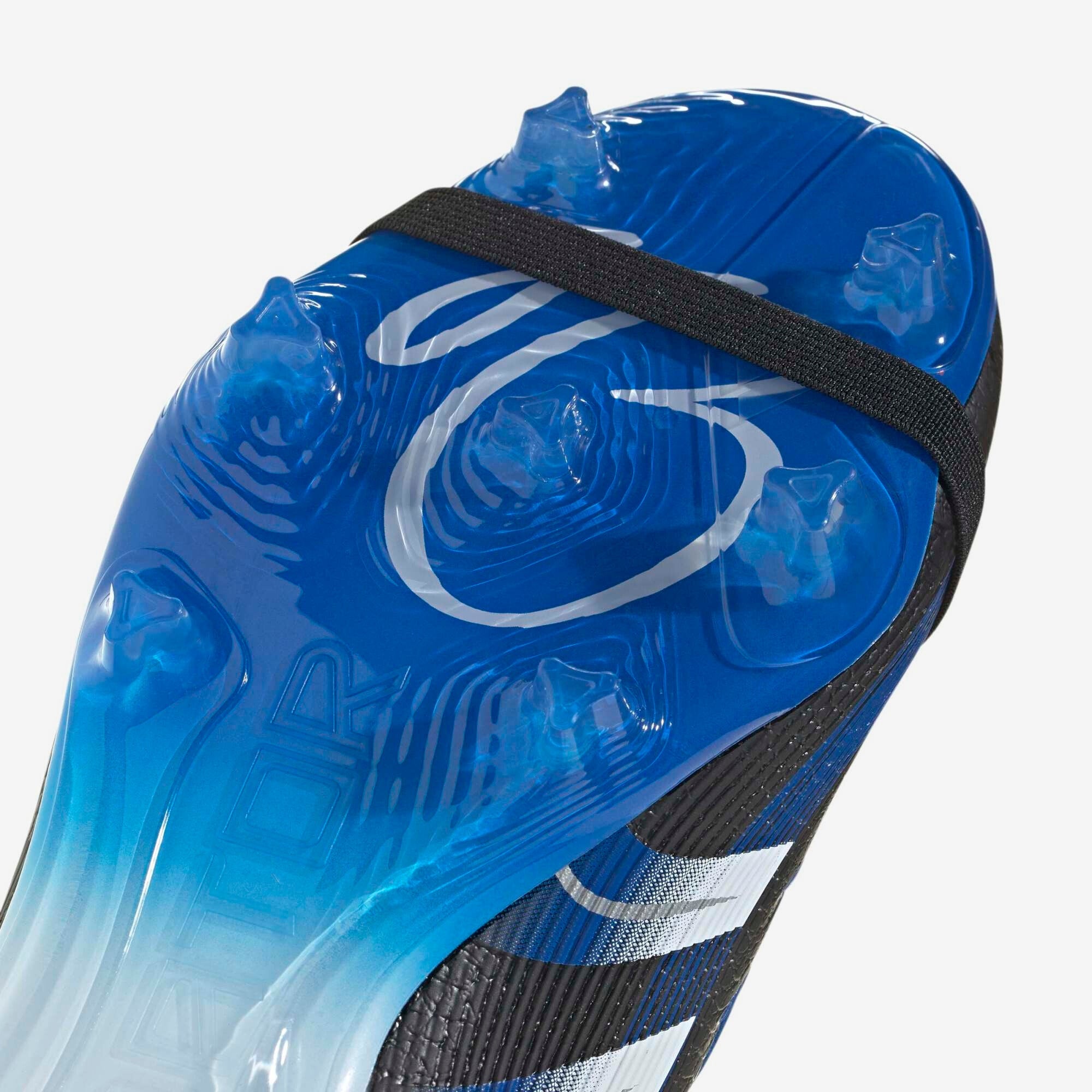 adidas Predator League JB Fold-Over Tongue Firm-Ground Low-Top Soccer Cleats - Core Black / Cloud White / Glow Blue