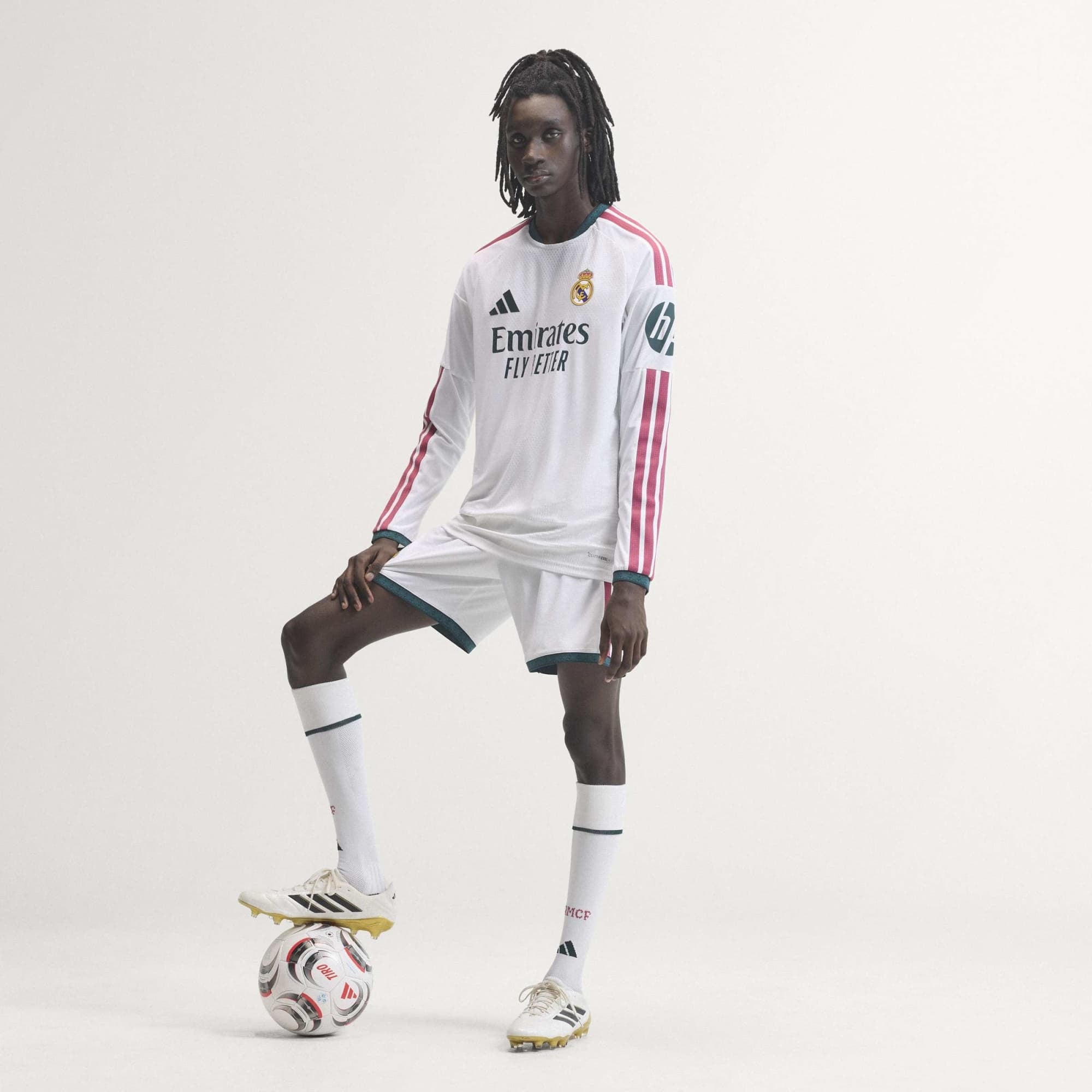 adidas Real Madrid 2026/27 Match Home Men's Soccer Authentic Long-Sleeve Jersey - White