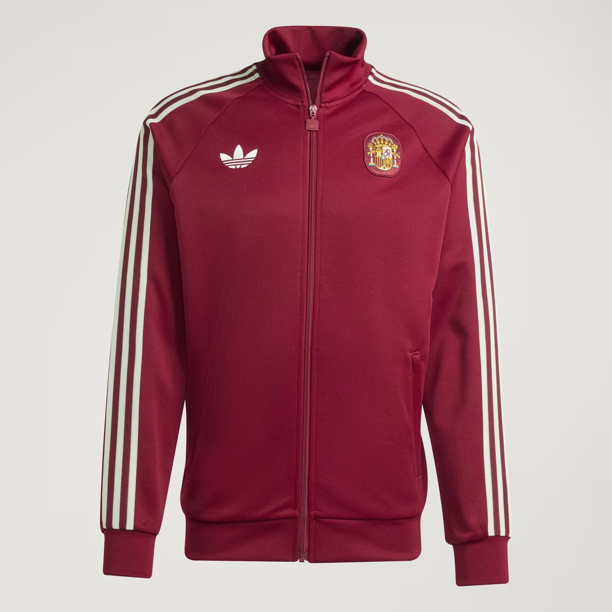 adidas Spain Originals Track Top Men's Full-Zip Soccer Jacket - Team Coll Burgundy 2