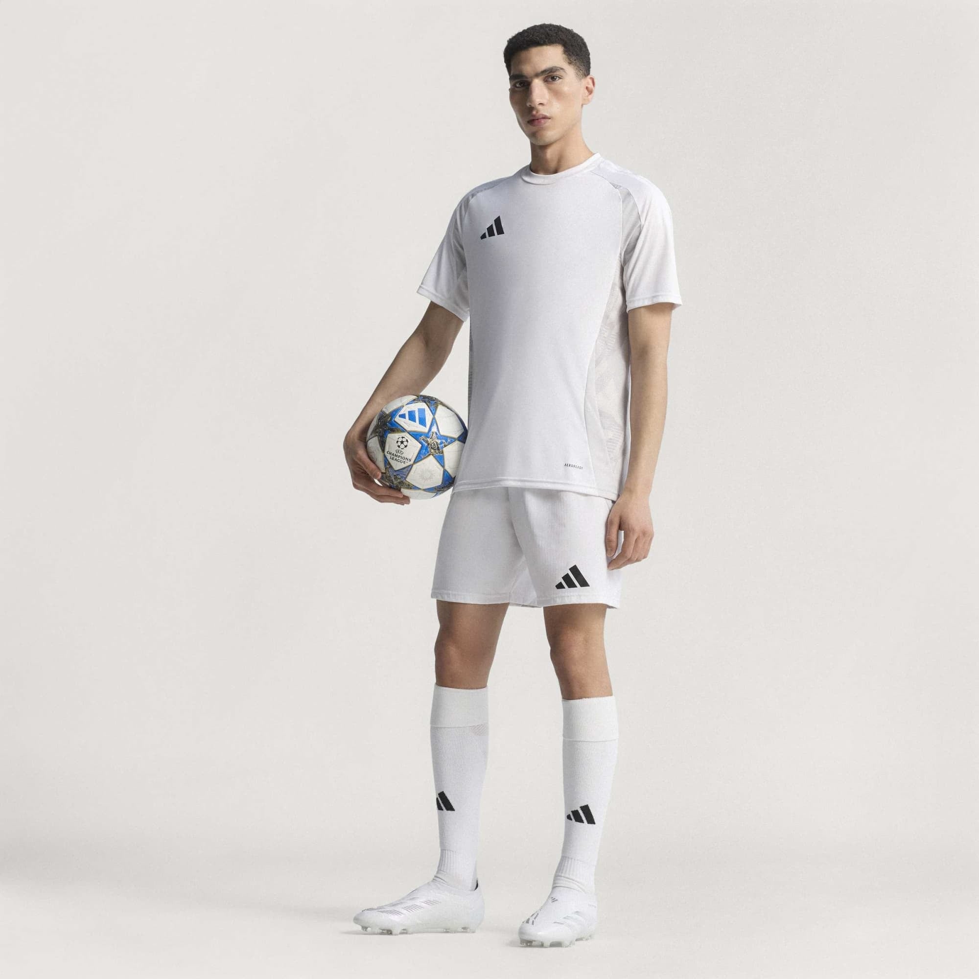 adidas UCL Pro 25/26 League Stage Soccer Ball - White / Dark Blue / Pantone / Gold Metallic