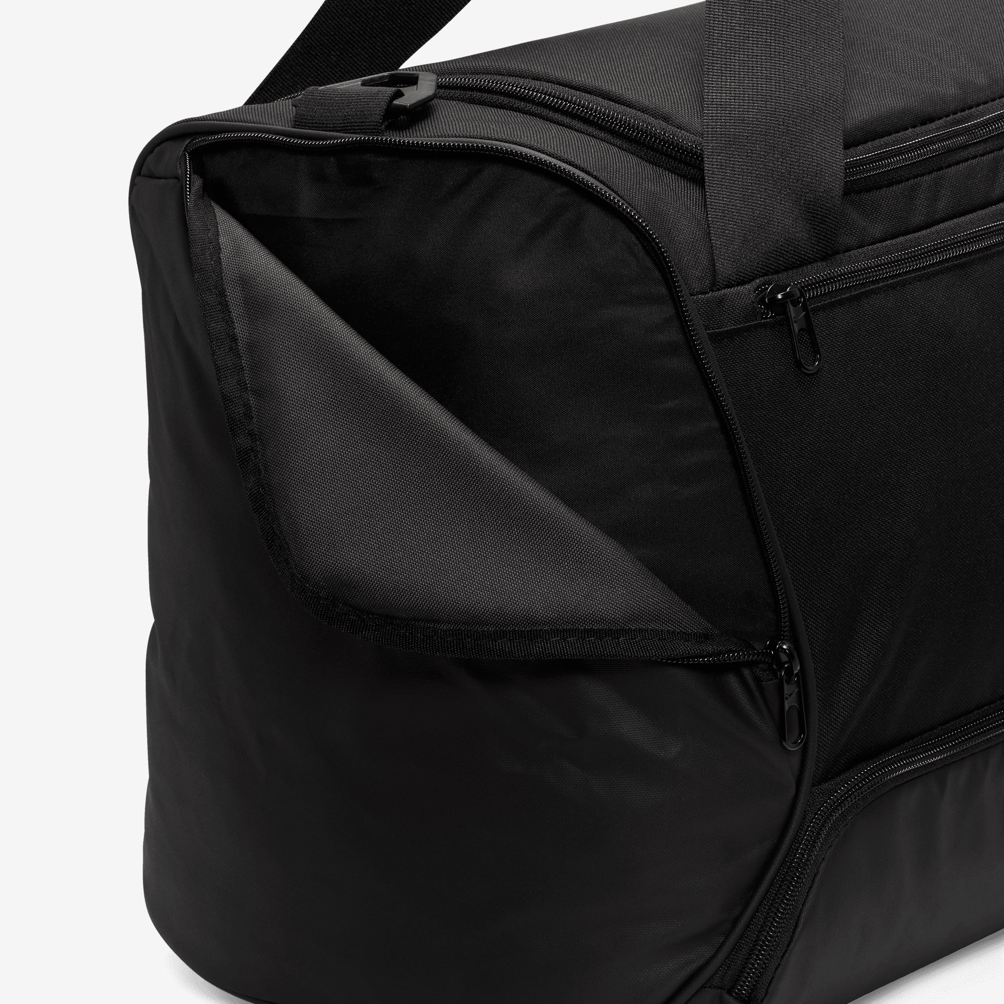 Nike Academy Team Soccer Duffel Bag (Medium, 60L) - Black/Black/White