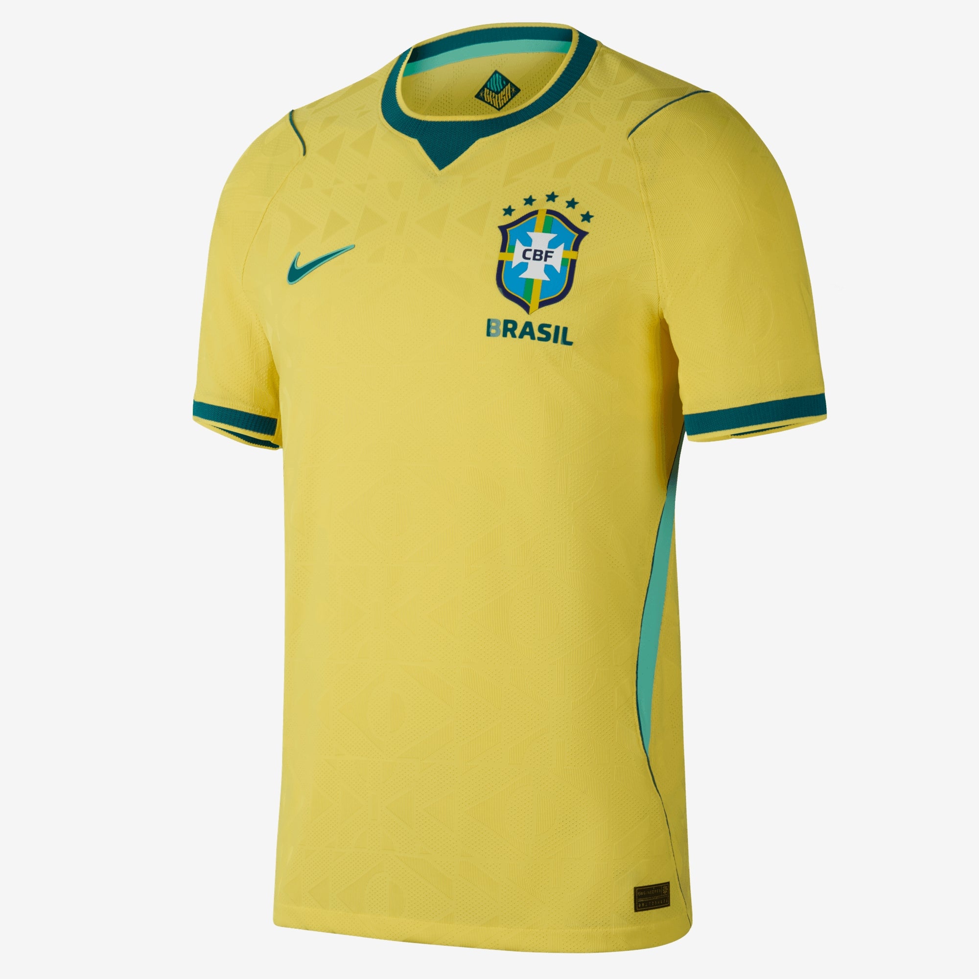 Nike Brazil 2026/27 Match Home Men's Aero-FIT Soccer Authentic Jersey - Canary/Light Menta/Geode Teal