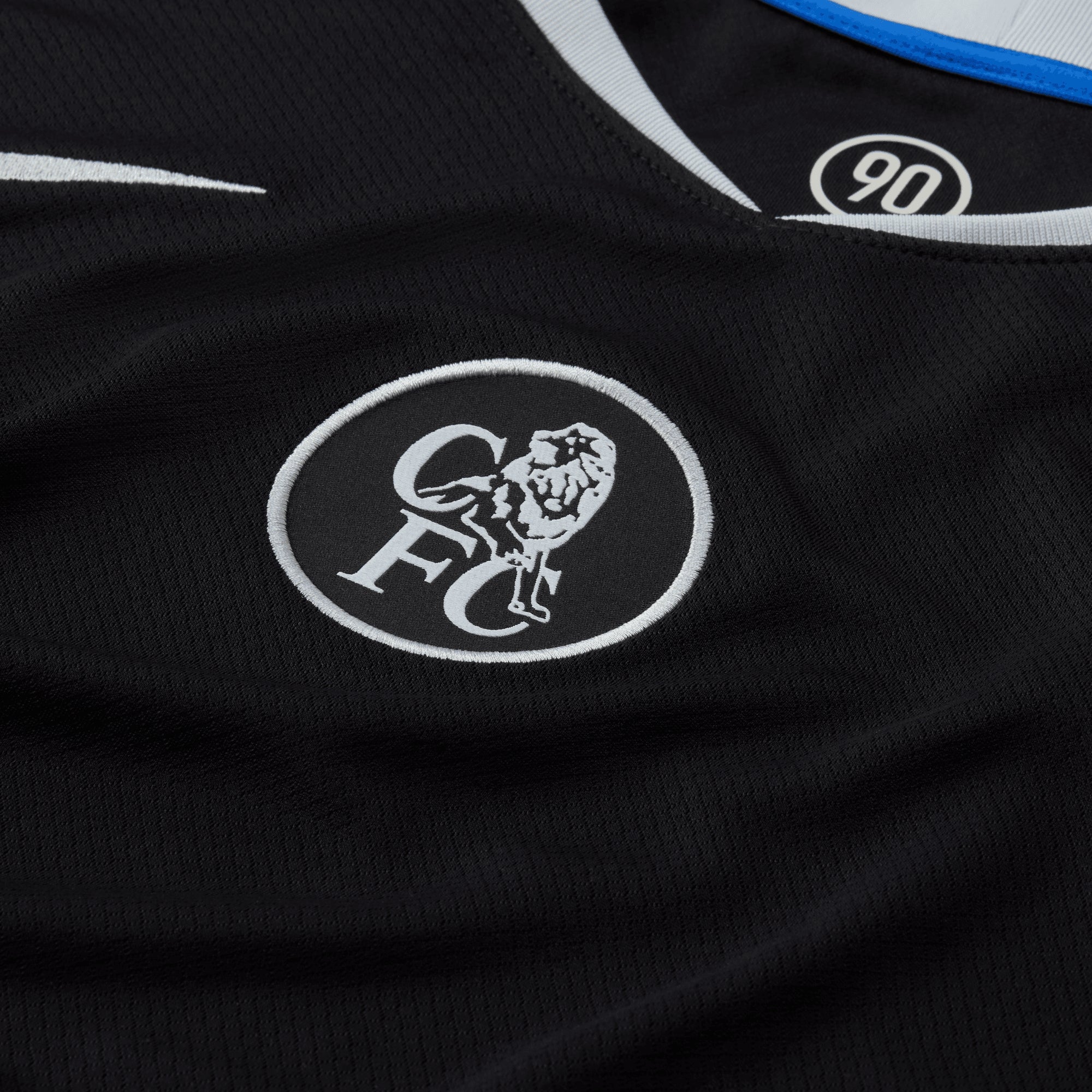 Nike Chelsea 2025/26 Stadium Third Men's Dri-FIT Total 90 Soccer Replica Jersey - Black/Field Silver/Field Silver