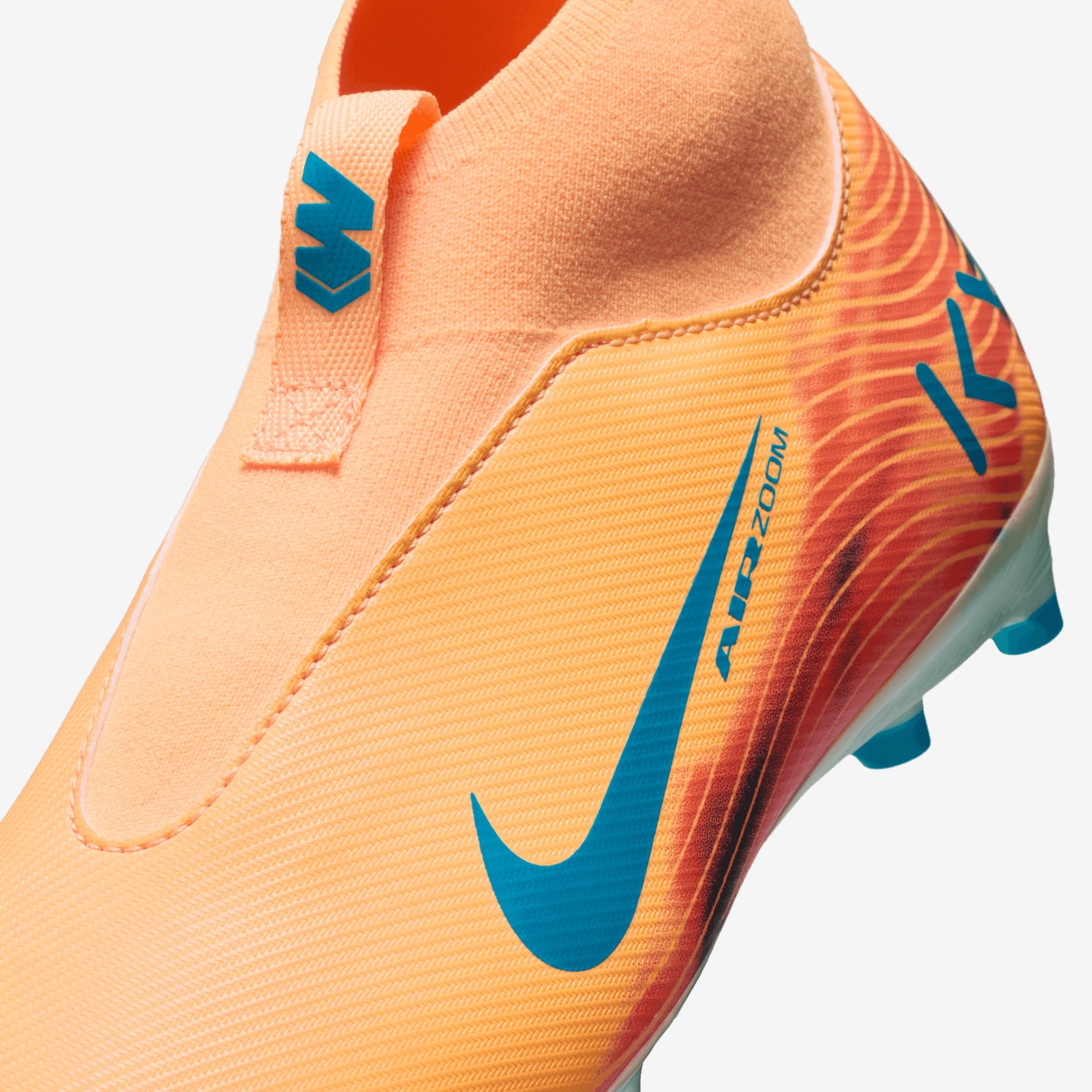 Nike Jr. Mercurial Superfly 10 Academy Kylian Mbappé Big Kids' Multi-Ground High-Top Soccer Cleats - Melon Tint/Neo Turq-Igloo