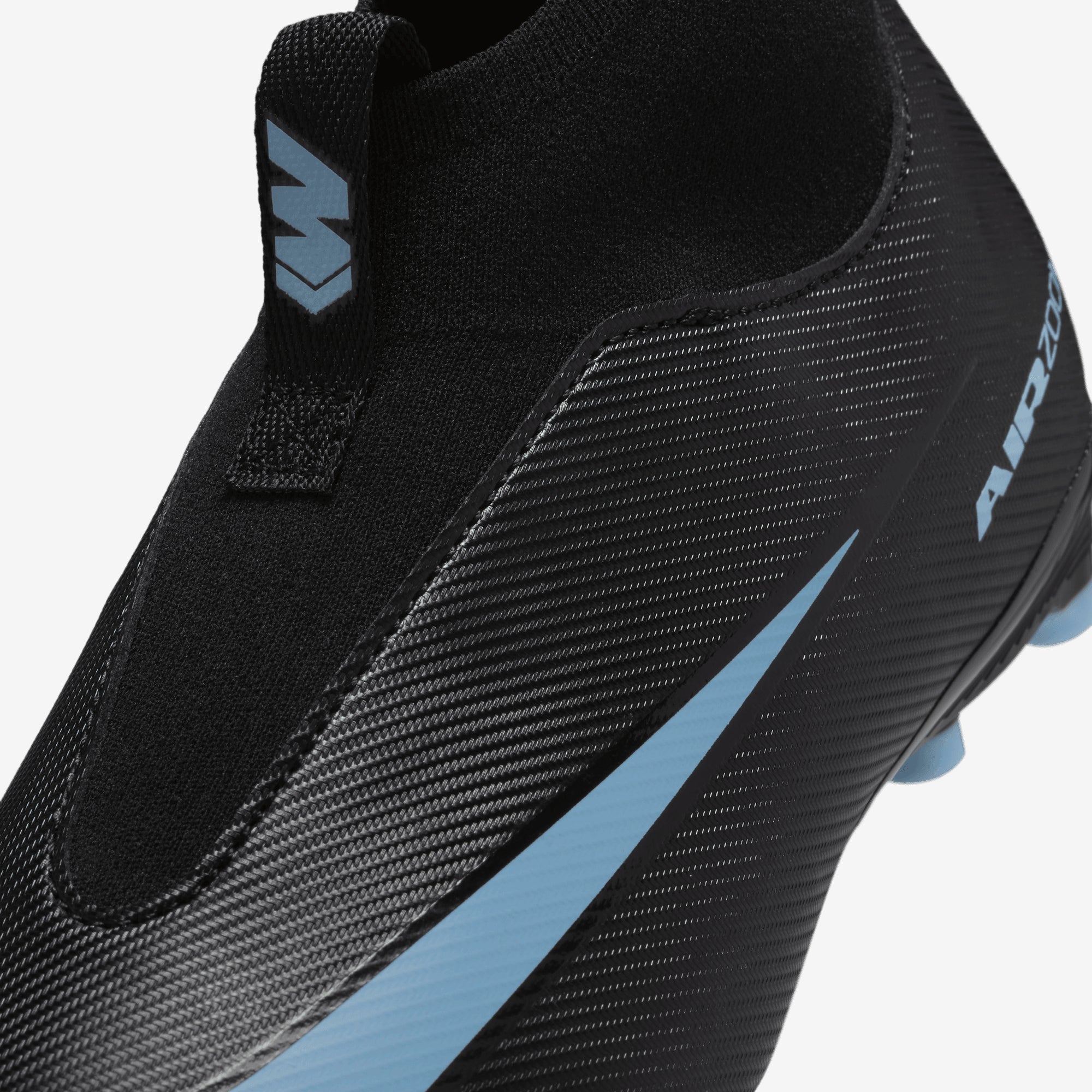 Nike Jr. Mercurial Superfly 10 Academy Little/Big Kids' Multi-Ground High-Top Soccer Cleats - Black/Ice Blue