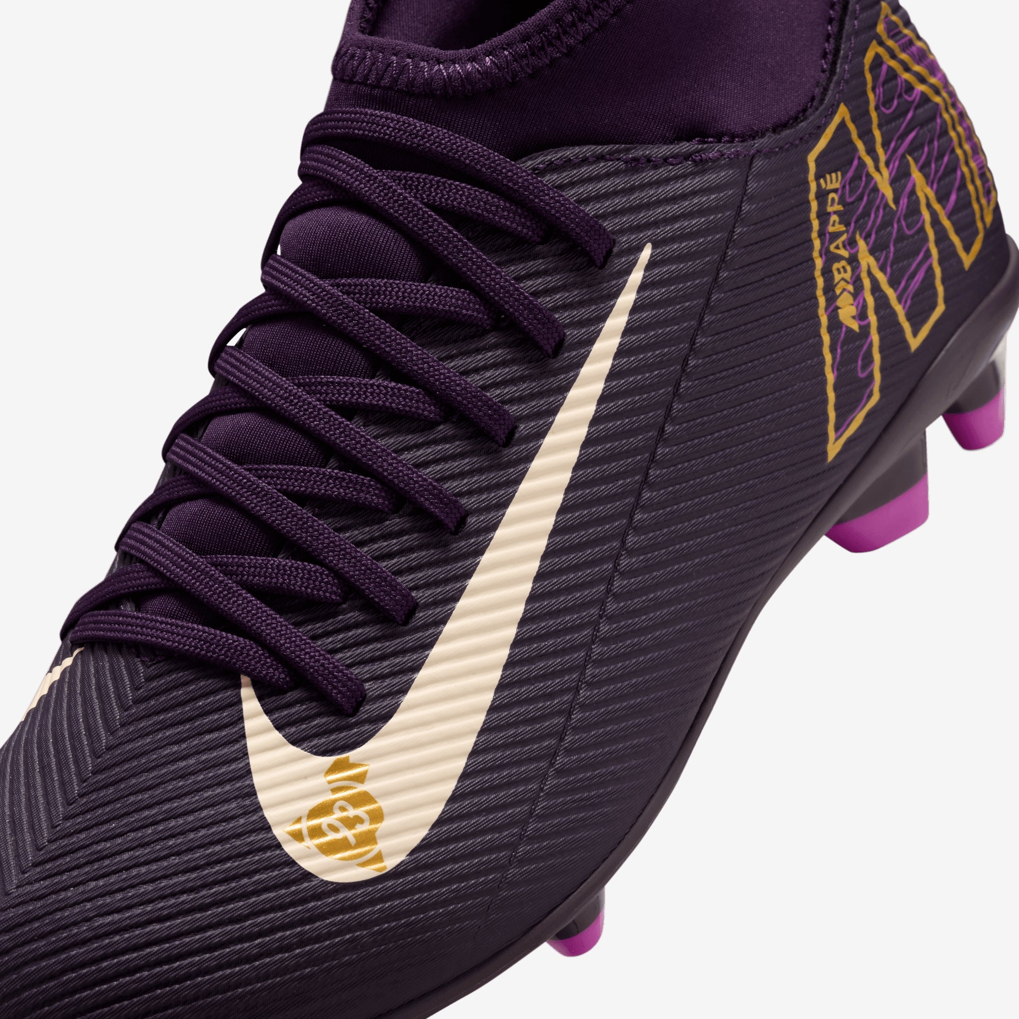 Nike Jr. Mercurial Superfly 10 Club "Kylian Mbappé" Little/Big Kids' MG High-Top Soccer Cleats - Grand Purple/Pale Ivory