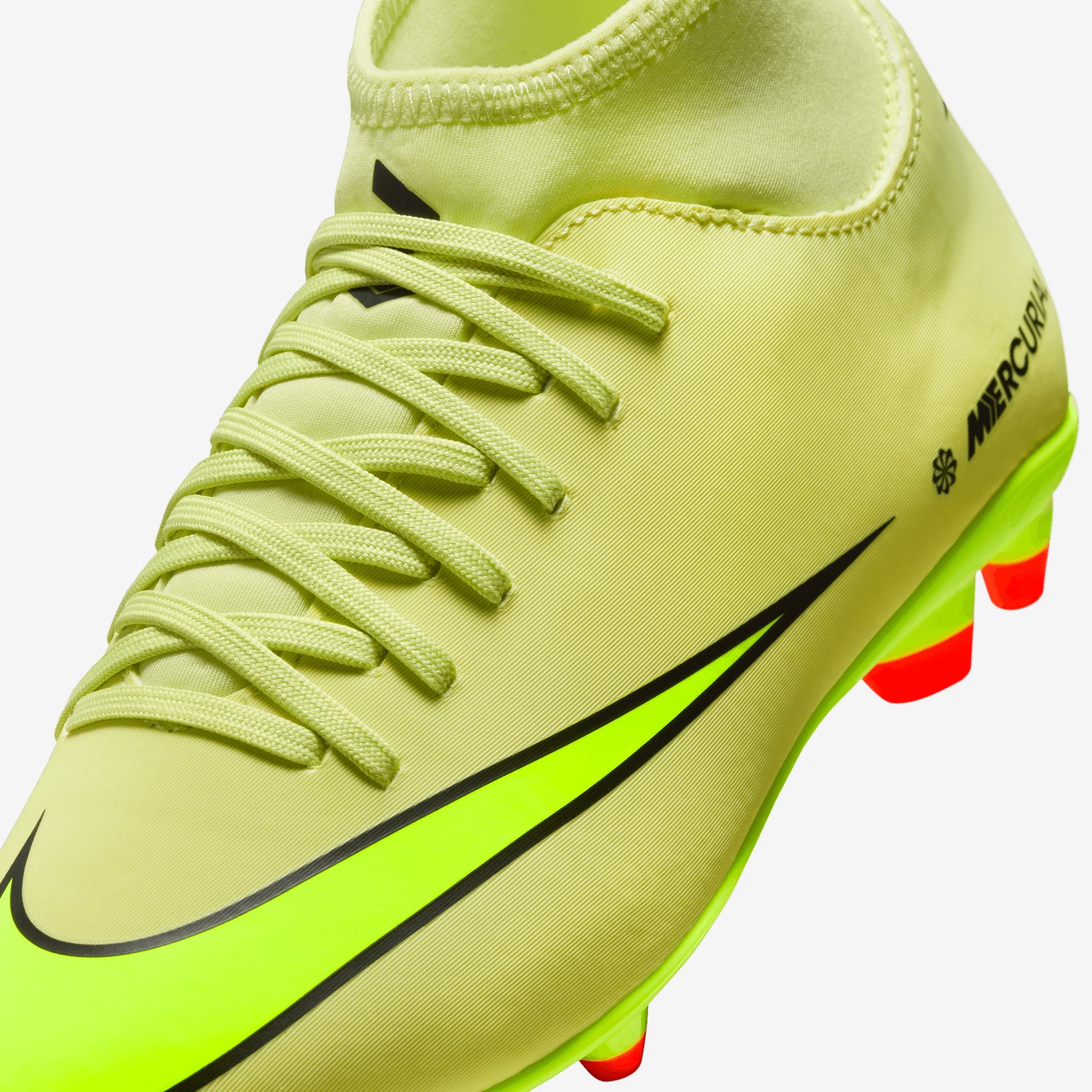 Nike Jr. Mercurial Superfly 10 Club Little/Big Kids' Multi-Ground High-Top Soccer Cleats - Limelight/Volt-Hyper Crimson