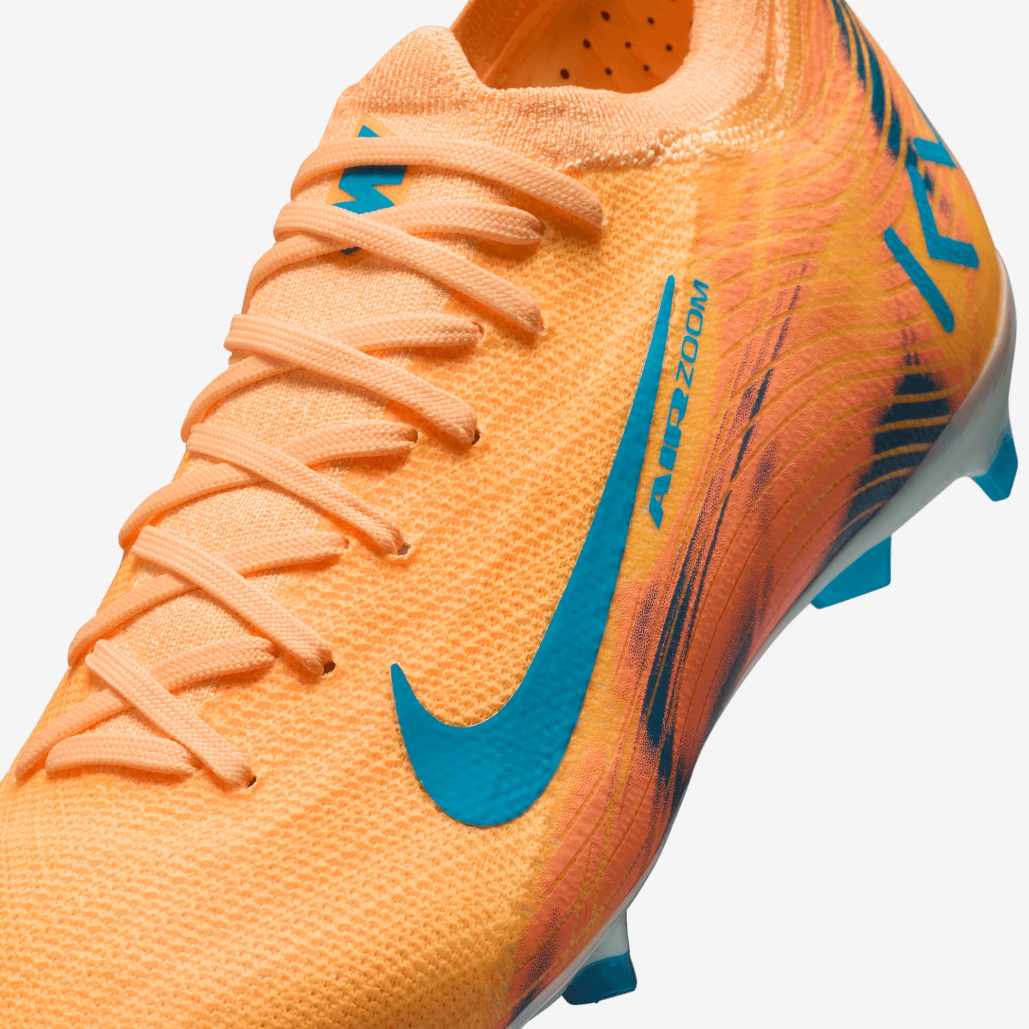 Nike Jr. Mercurial Vapor 16 Pro Kylian Mbappé Big Kids' Firm-Ground Low-Top Soccer Cleats - Melon Tint/Neo Turq-Igloo